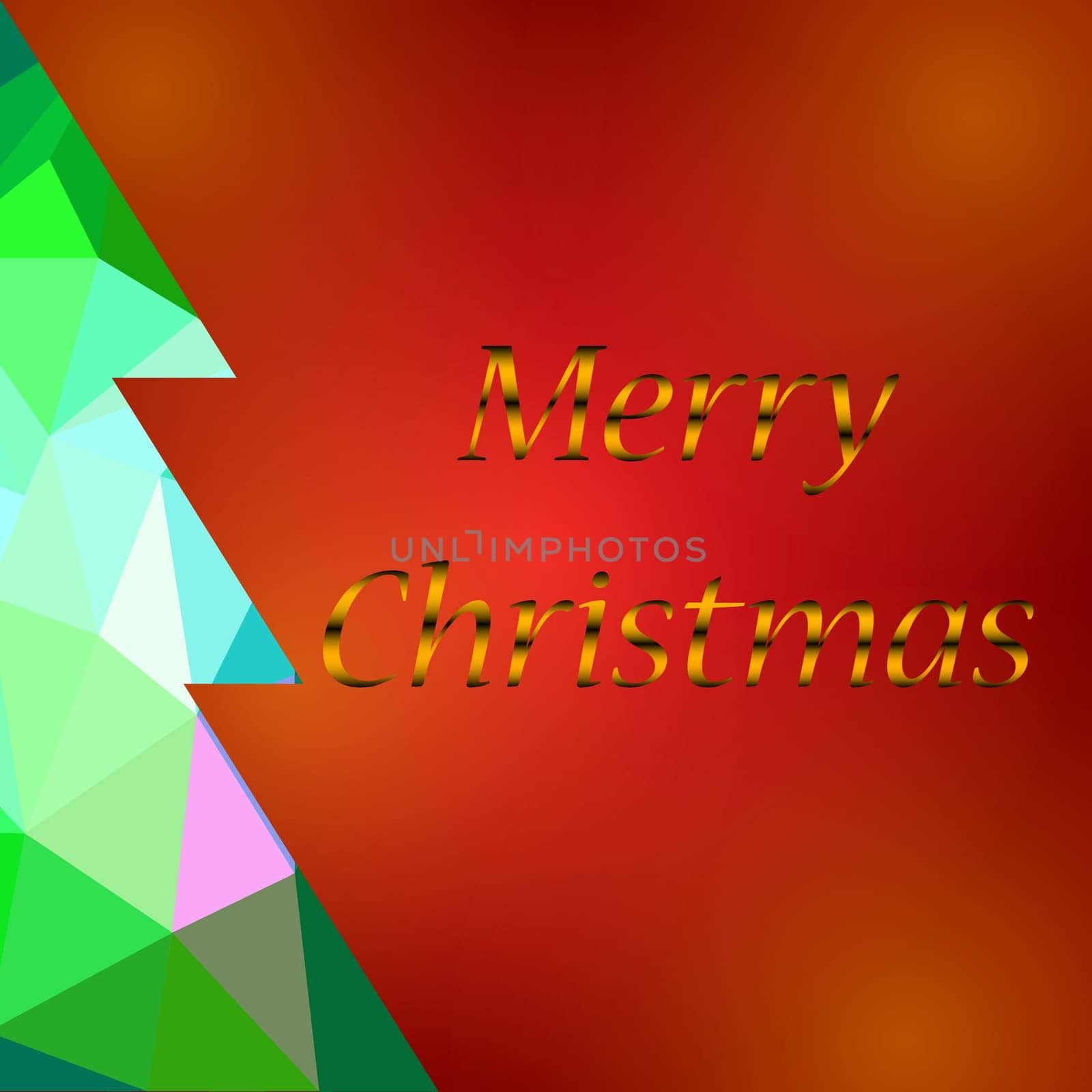 Happy new year 2017 holiday decoration greeting card or poster design with colorful triangle christmas pine treel illustration. EPS10 vector.