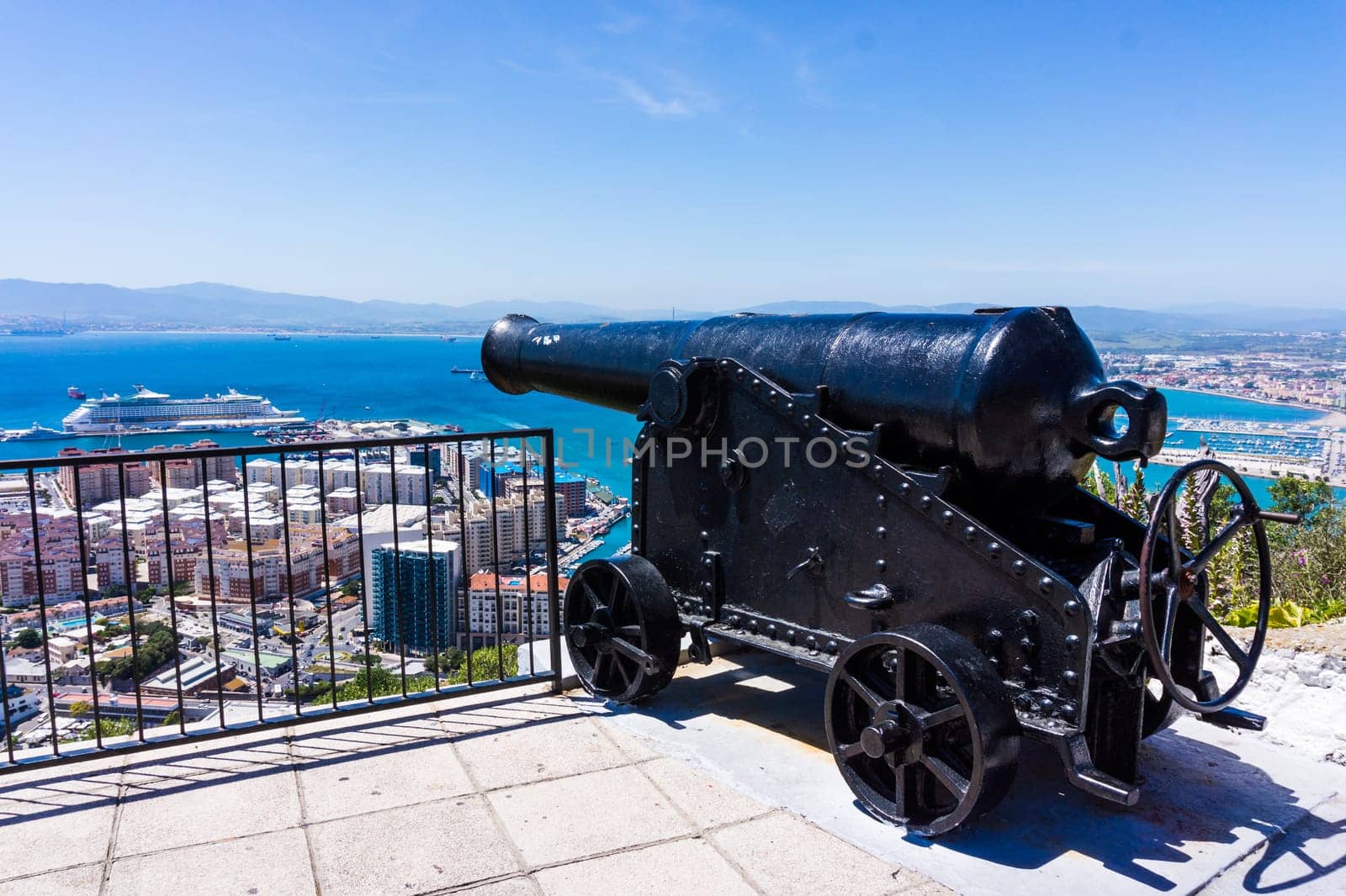 Gibraltar cannon. Gun in Giblartar