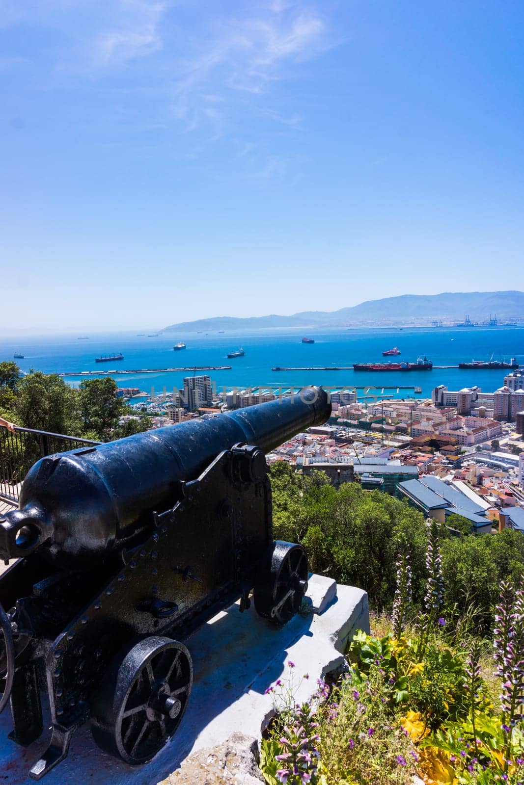 Gibraltar cannon. Gun in Giblartar
