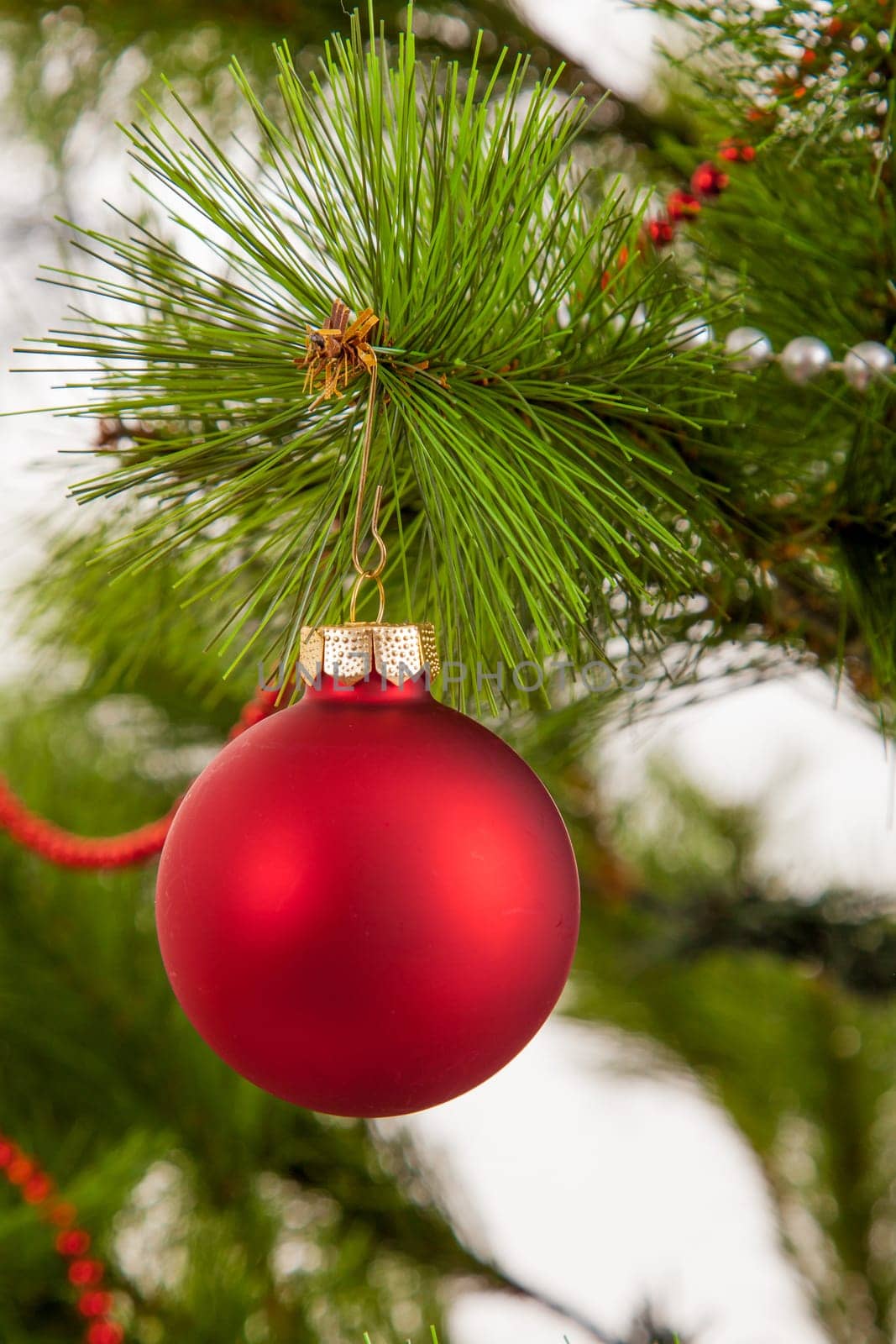 Christmas concept with baubles.  Xmas ball