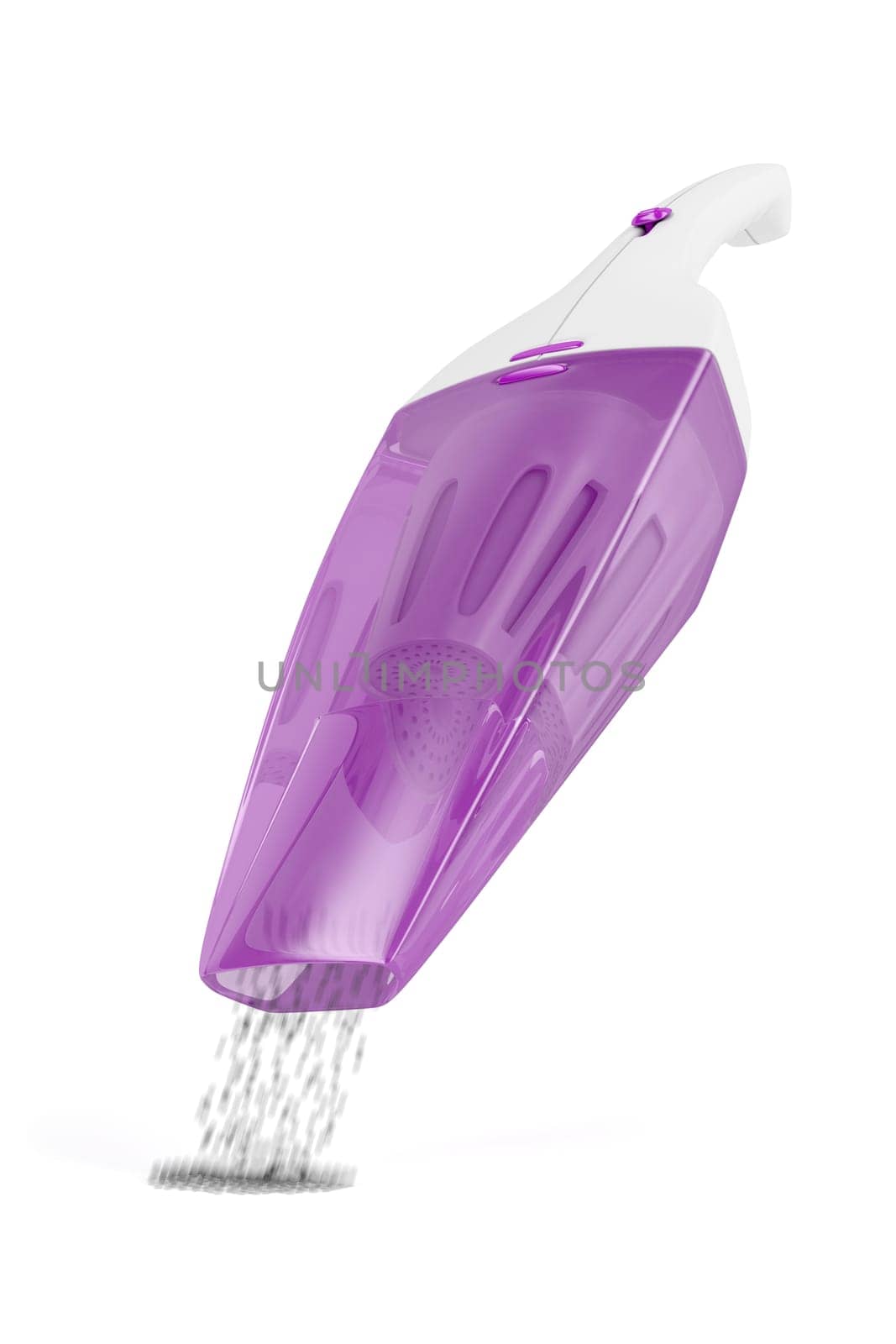 Cleaning dust and particles with handheld vacuum cleaner