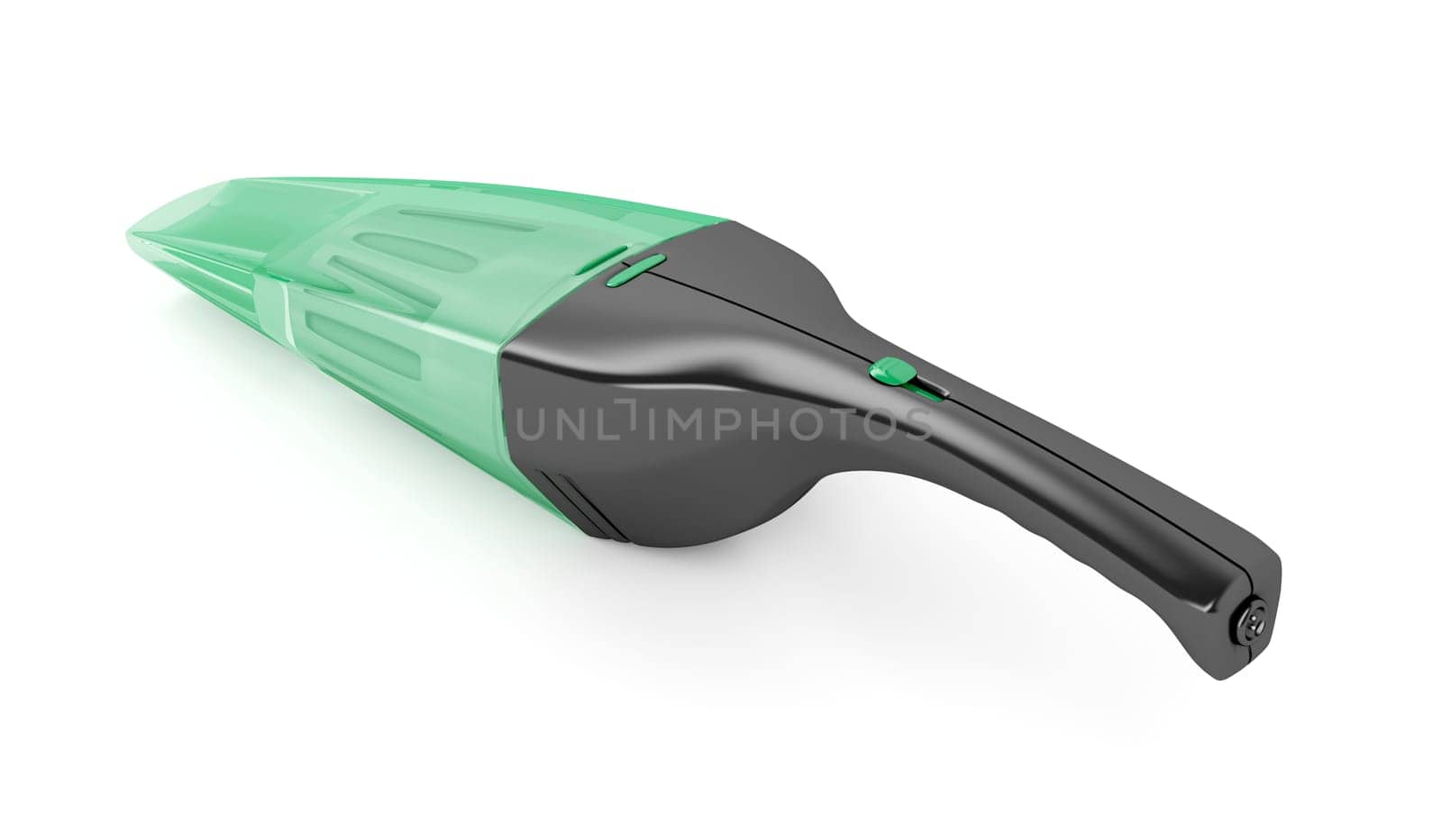 Handheld vacuum cleaner on white background