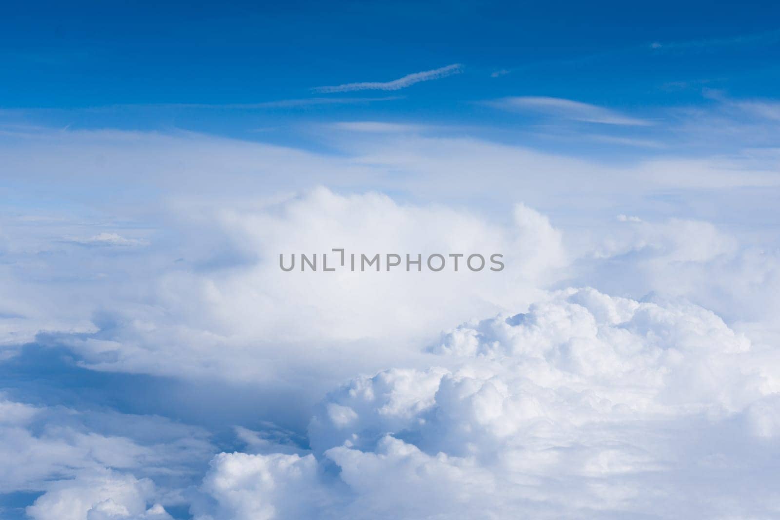 Clouds. view from the window of an airplane
