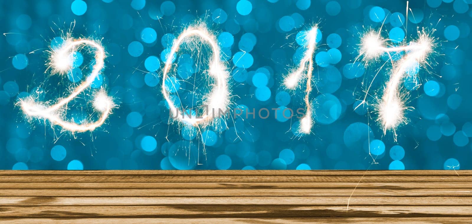 blue light bokeh background or texture