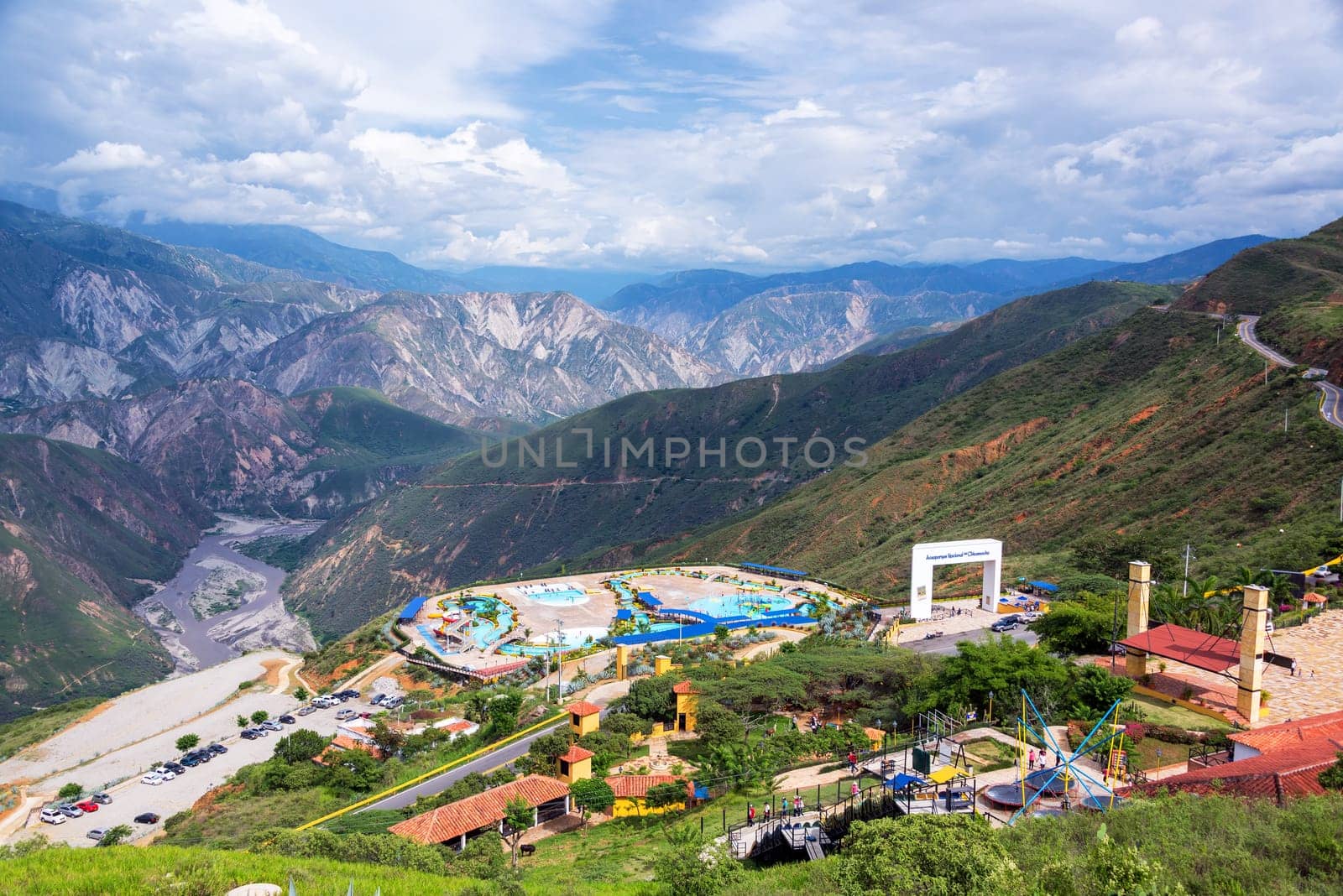 CHICAMOCHA CANYON, COLOMBIA, MAY 8: Landscape view of Chicamocha Canyon, Colombia with a park known as Panachi on May 8, 2016
