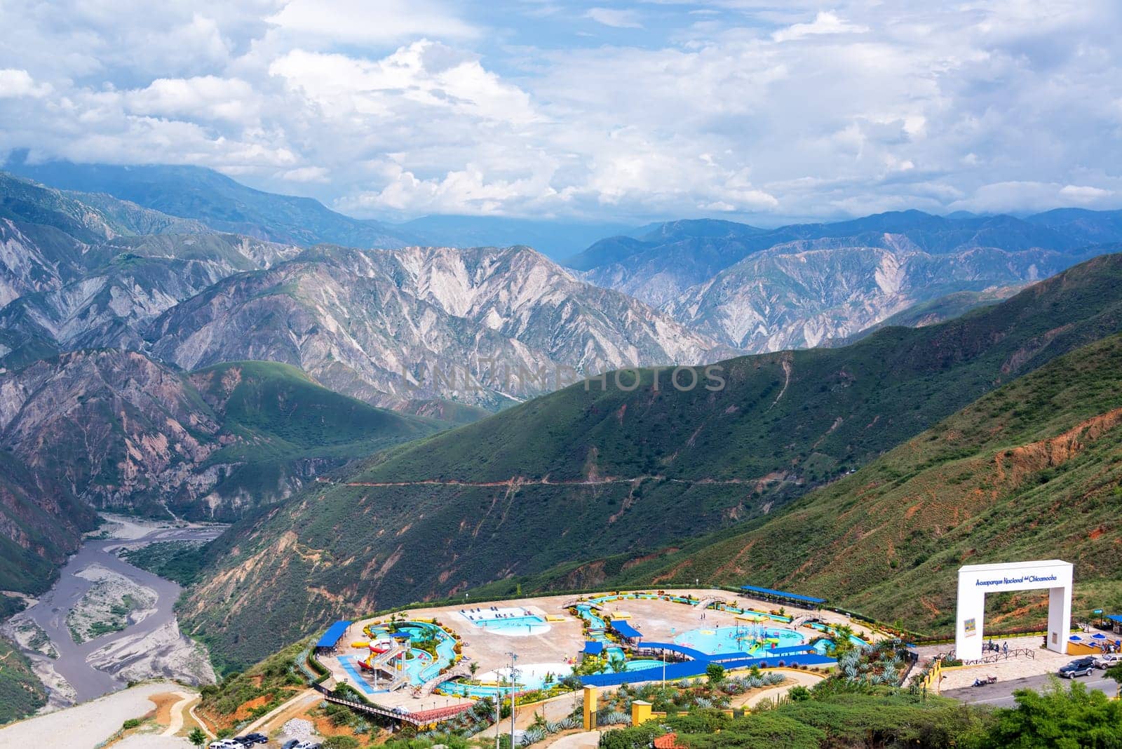 CHICAMOCHA CANYON, COLOMBIA, MAY 8: Landscape view of Chicamocha Canyon, Colombia with a park known as Panachi on May 8, 2016