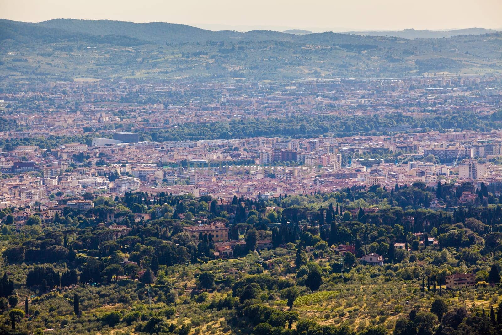Aerial view to Florence city