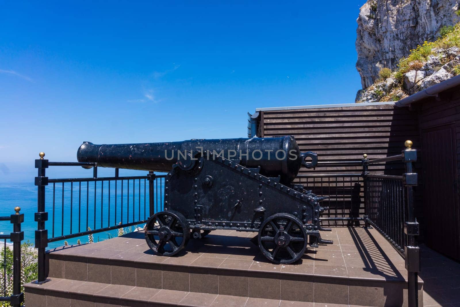 Gibraltar cannon. Gun in Giblartar