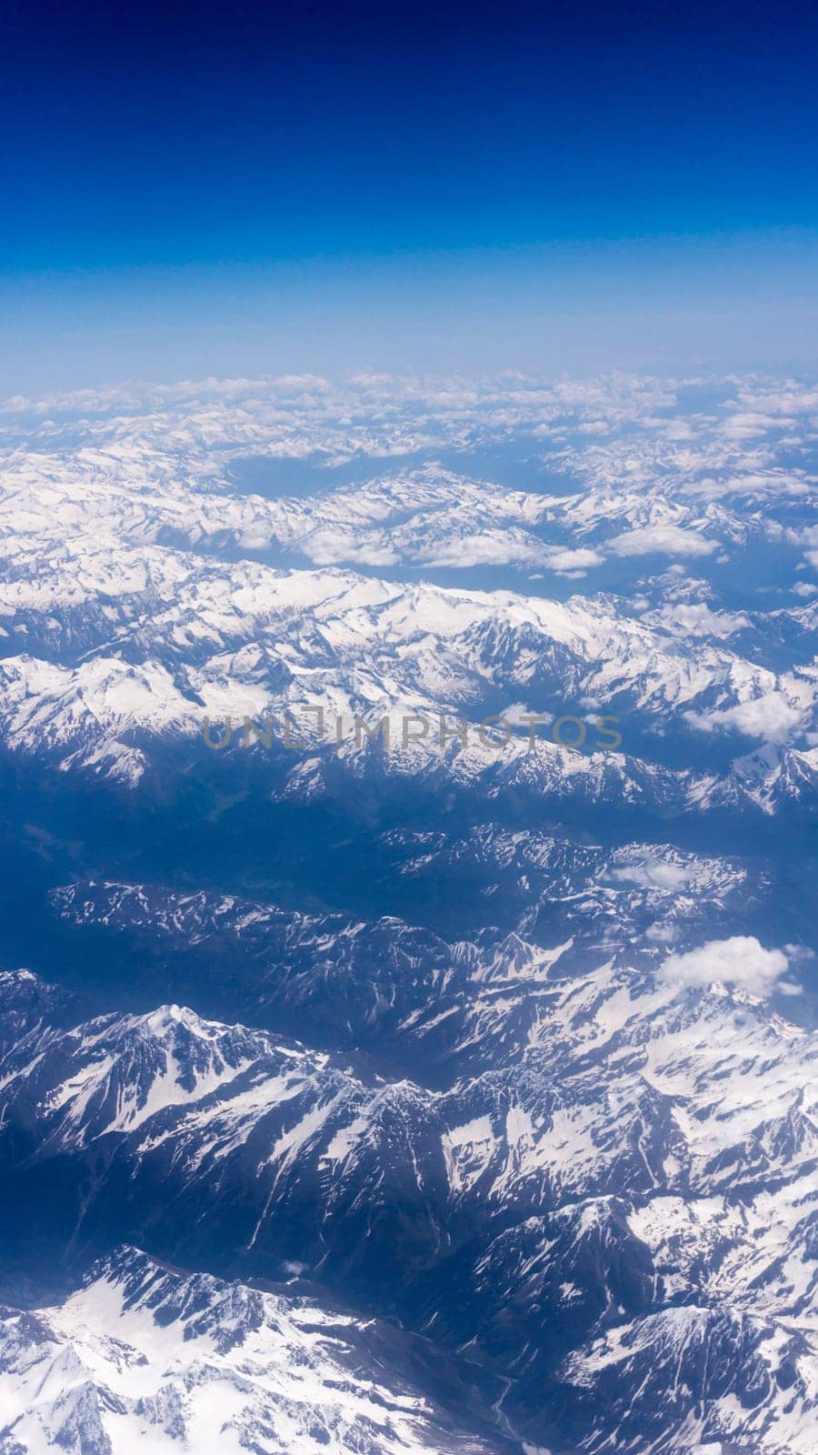 Landscape of Mountain. view from the airplane window