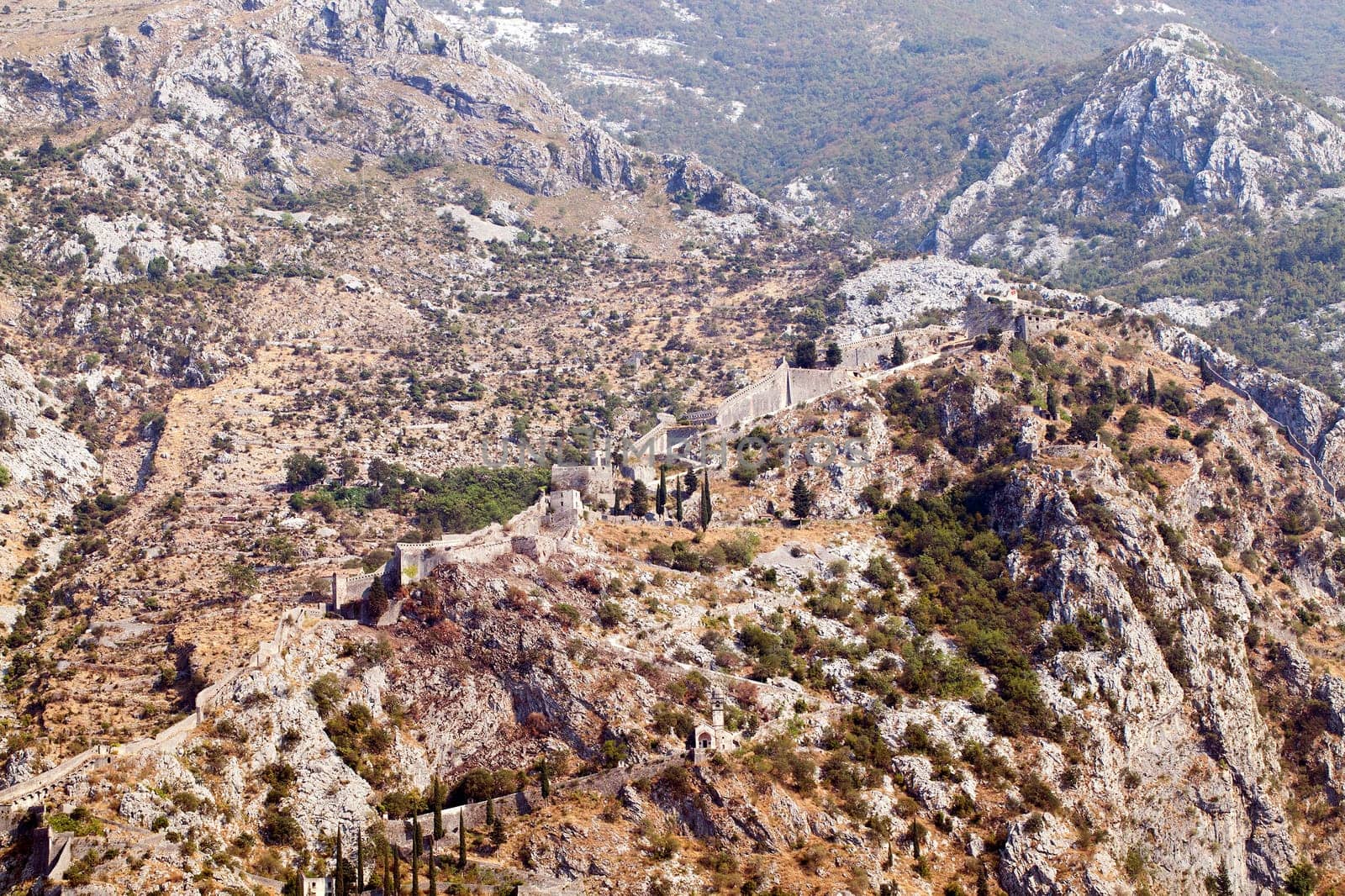 ruins of the ancient city of Kotor, located in the territory of Montenegro