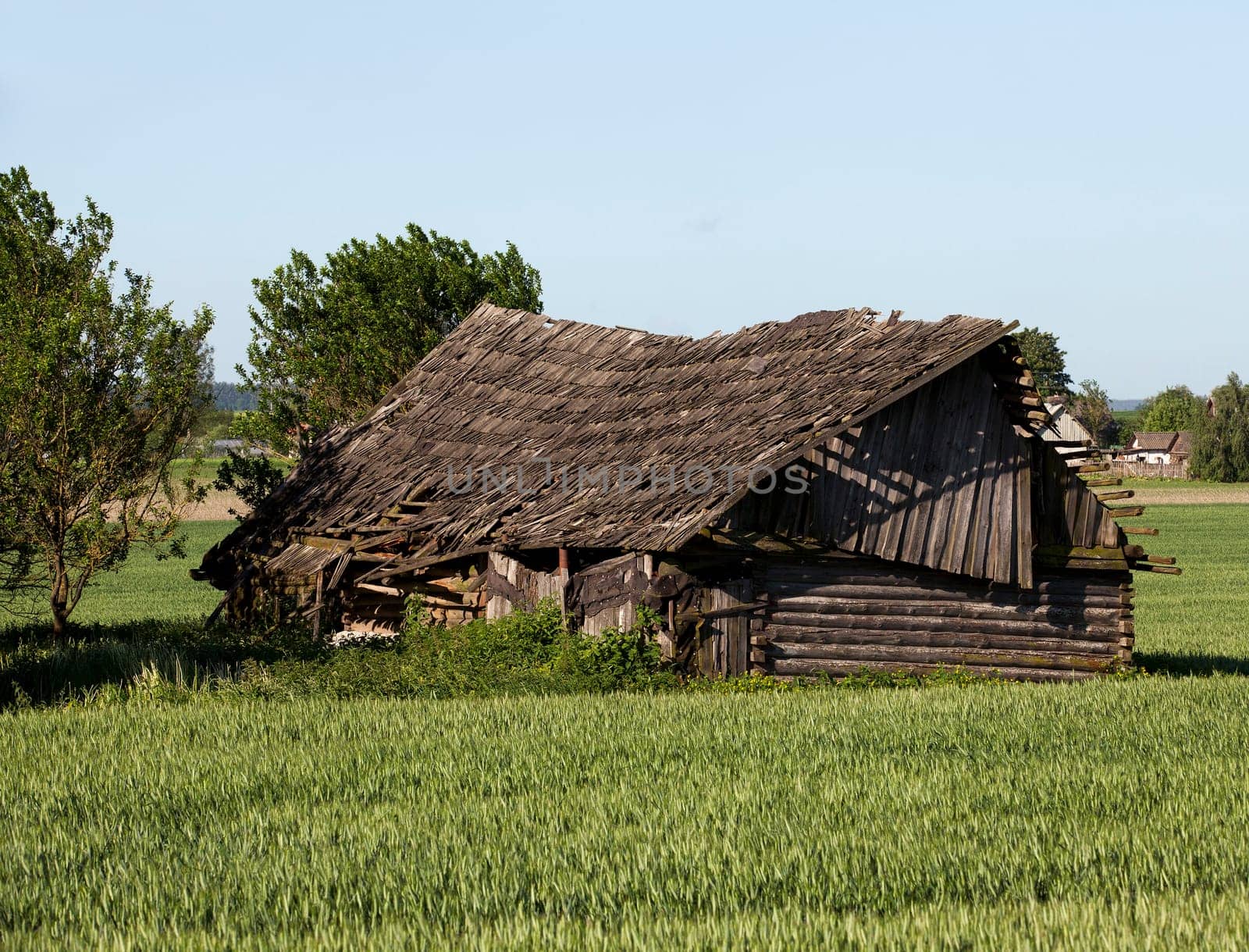 an old wooden house, photographed in Belarus