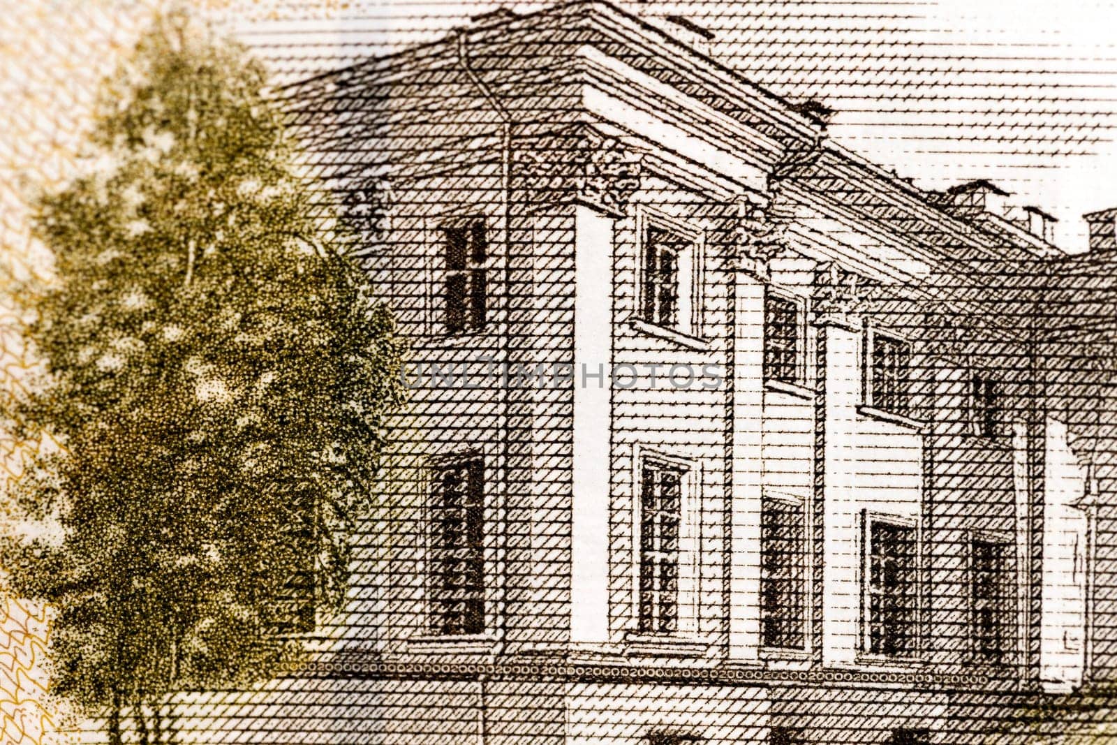 photographed close-up of modern Belarusian paper money out of circulation in January, 2017, photo taken in Belarus, twenty thousand rubles