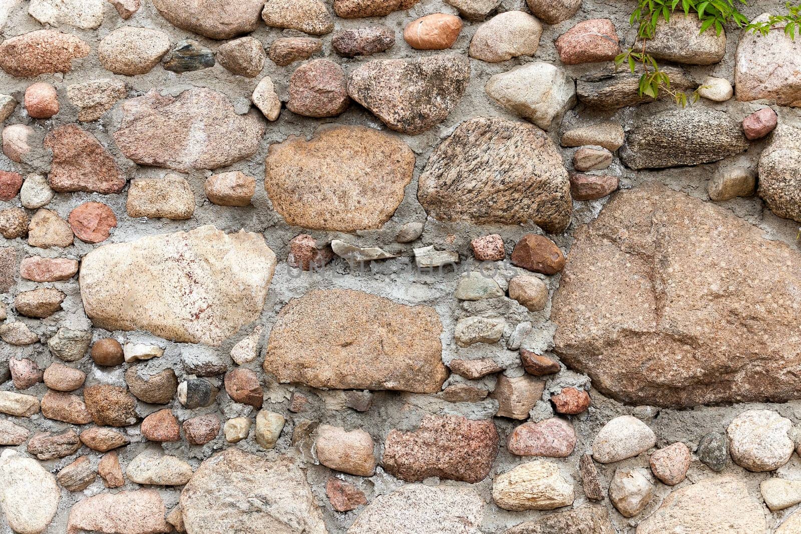 part of the old building wall, a fortress made of stones