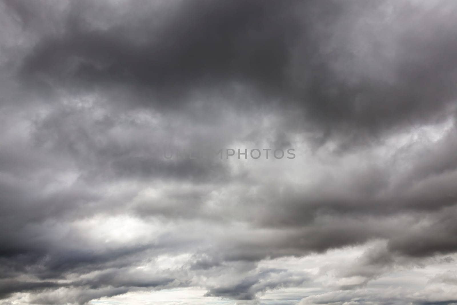 clouds photographed gray monochrome colors in cloudy weather. Autumn season