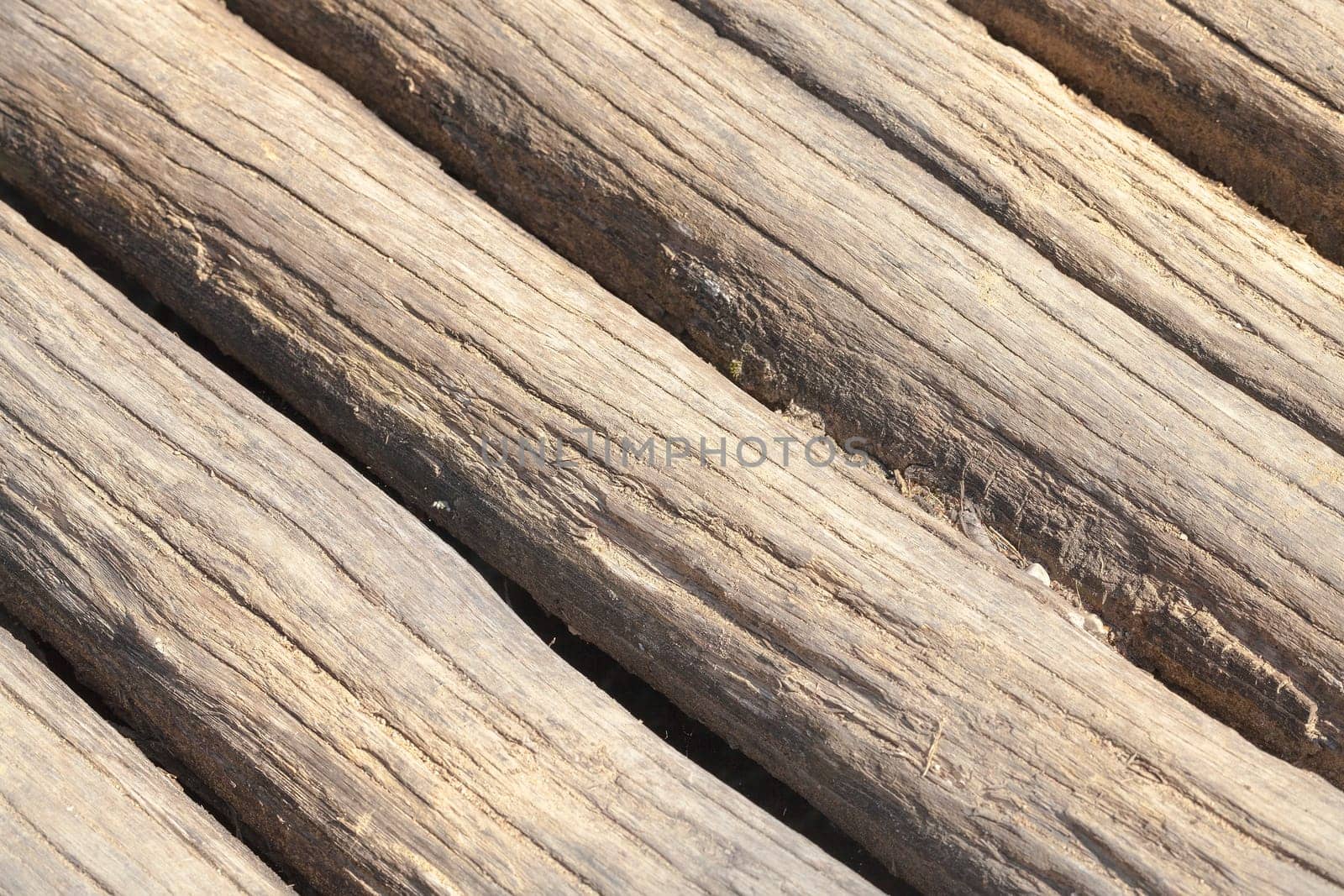 photographed wooden surface made of planks. Part of the old building structure