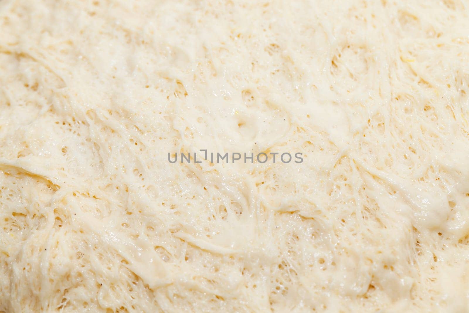 close-up photographed dough for baking a cake at home