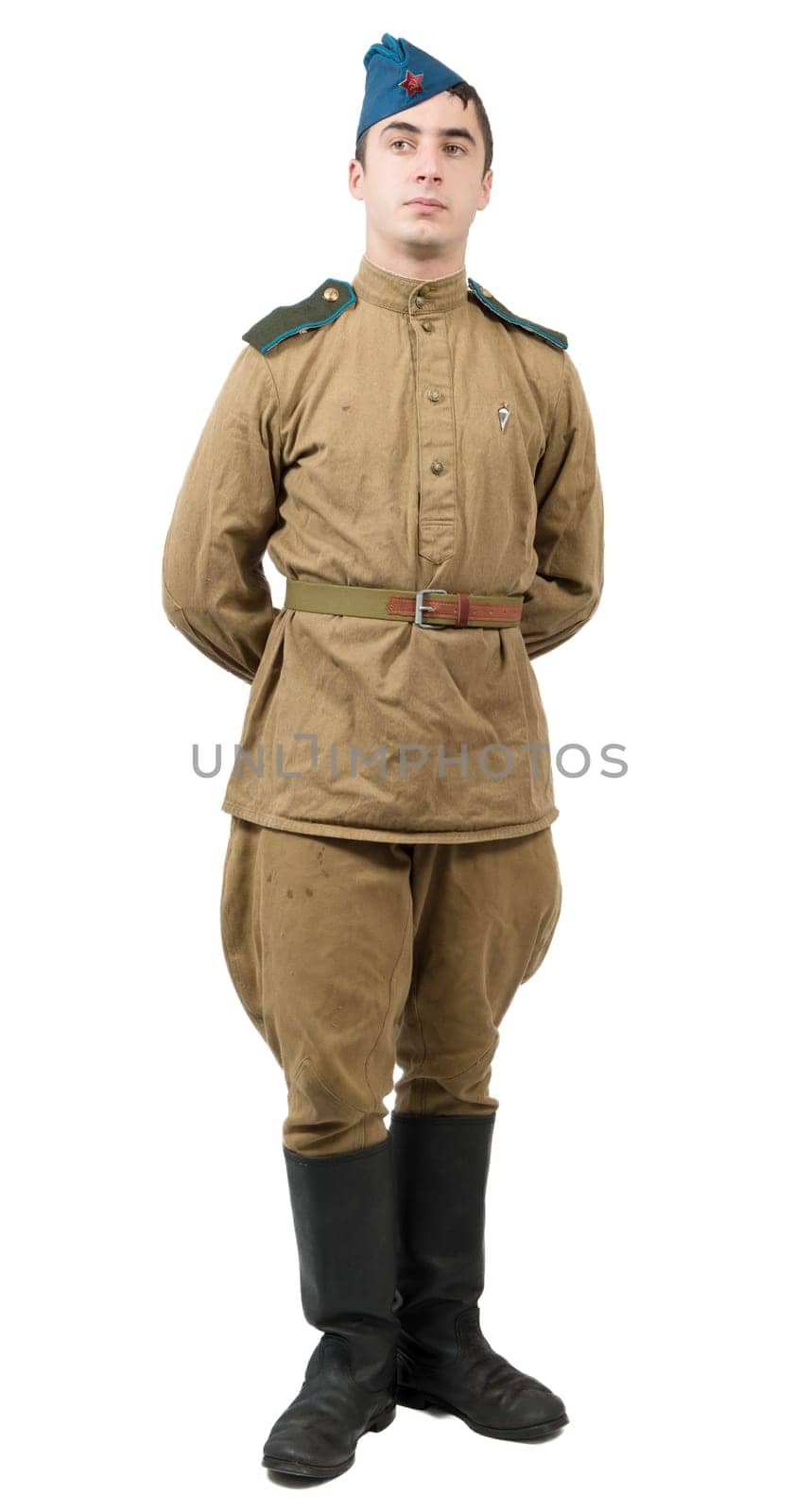 Portrait of a young Soviet soldier, ww2, world war two