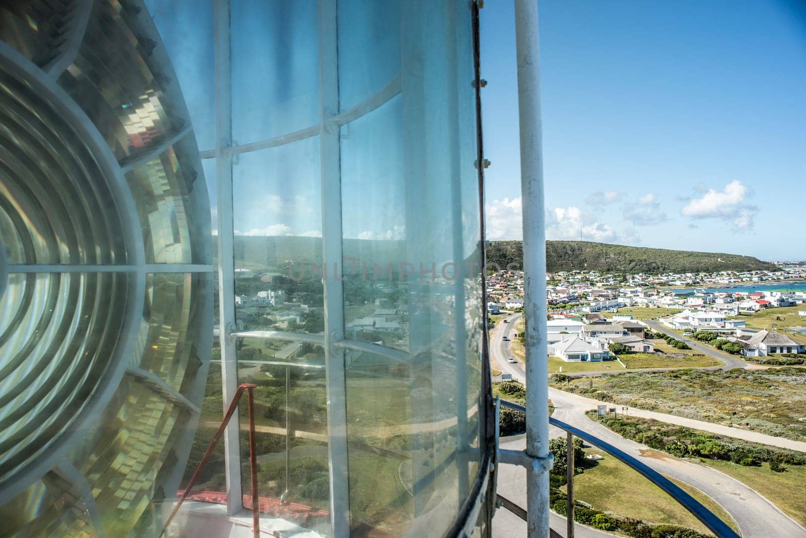 A view of Cape Agulhas town from the top of the lighthouse.