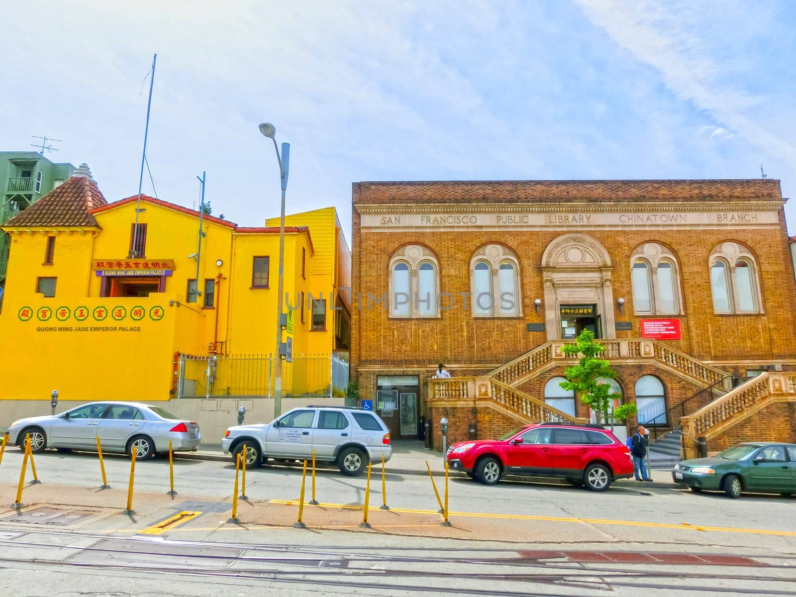 San Francisco, California, United States of America - May 04, 2016: The tipical old buildings at San Francisco, USA