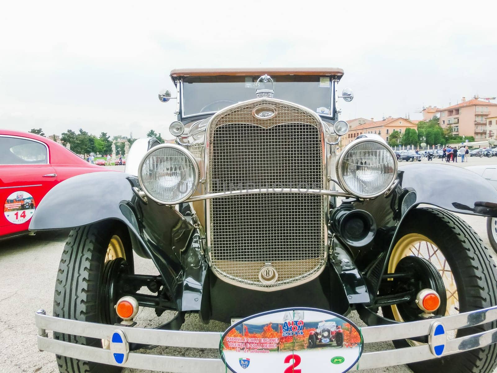 Padua, Italy - September 19, 2014: Benefit Antique Classic Car Show at Padua at September 19, 2014. Cars and enthusiasts from all over Italy.
