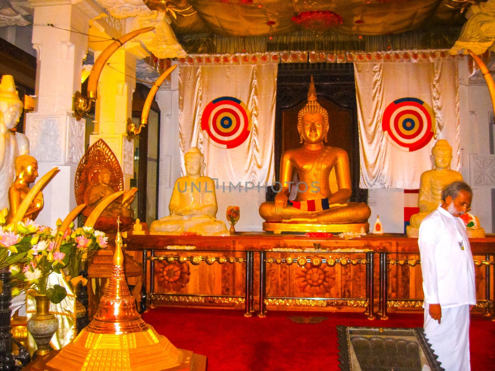 Kandy, Sri Lanka - May 02, 2009: Temple Of The Sacred Tooth Relic, located in the Royal Palace Complex Of The Former Kingdom Of Kandy, Sri Lanka on May 02, 2009