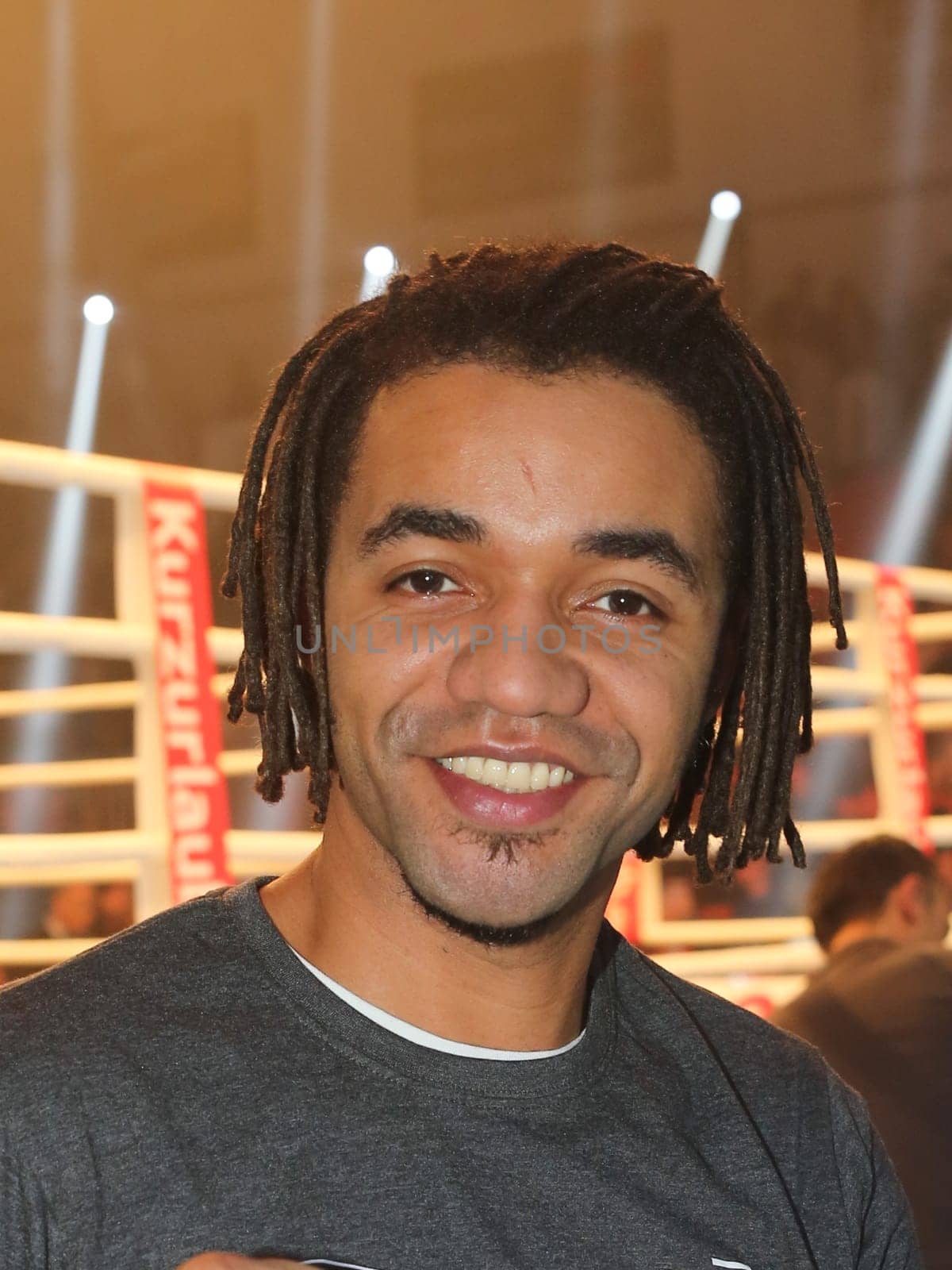 John Magiriba Lwanga ( Culcha Candela) at the WBA Super Middleweight World Championship fight Tyron Witness against Giovanni De Carolis on 05.11.2016 in the MBS-Arena Potsdam