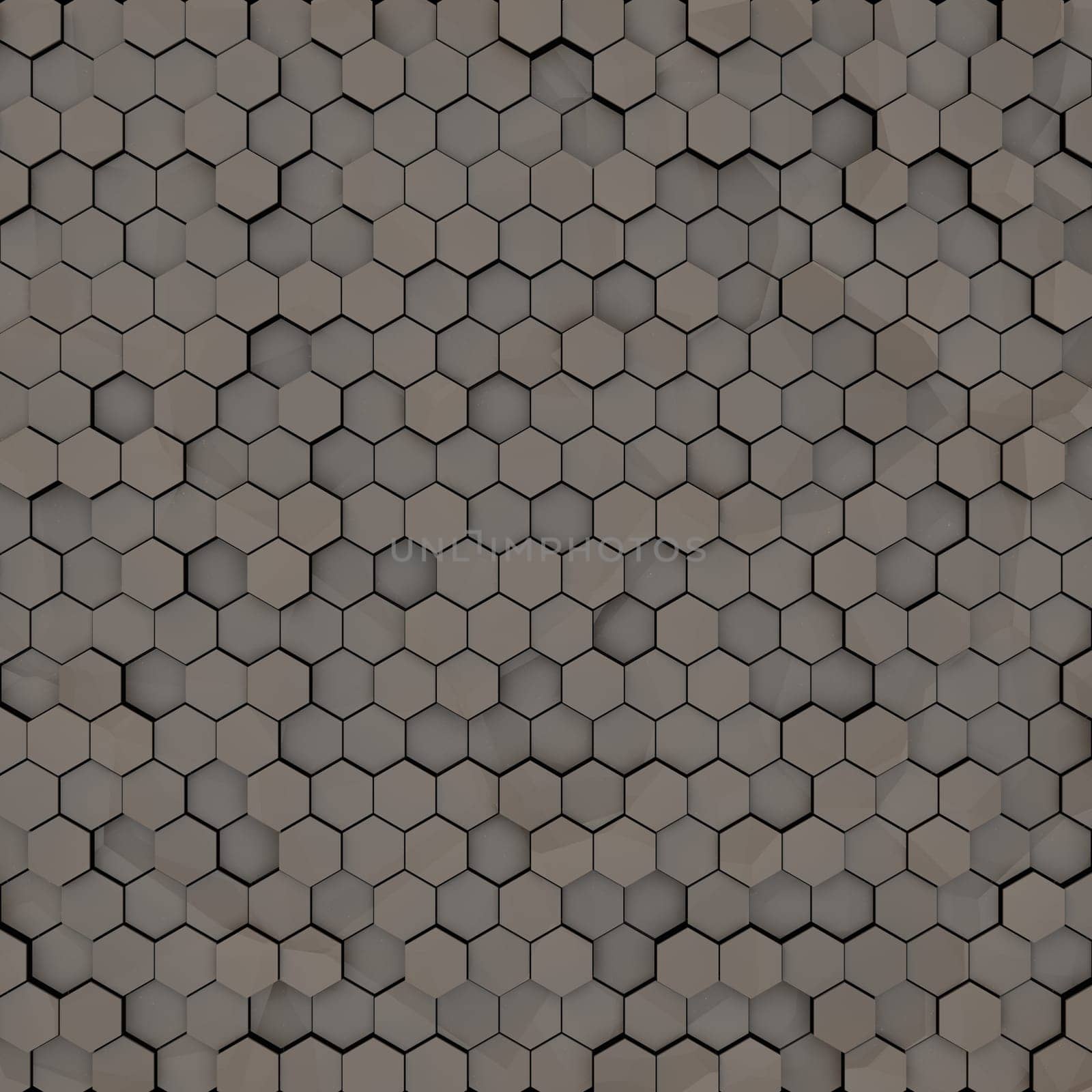The 3d rendering colorful hexagon pattern with nice color