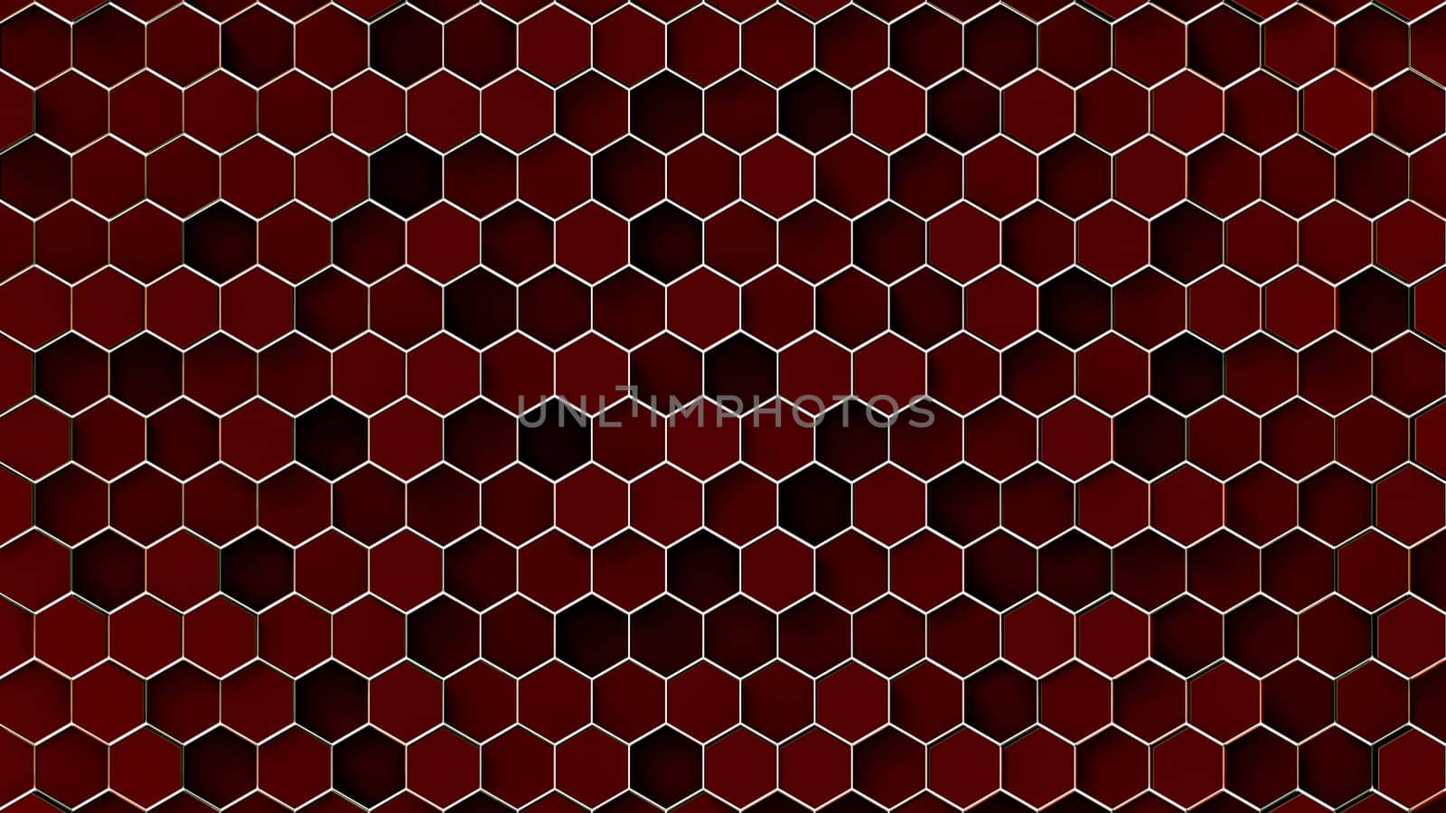 The 3d rendering colorful hexagon pattern with nice color