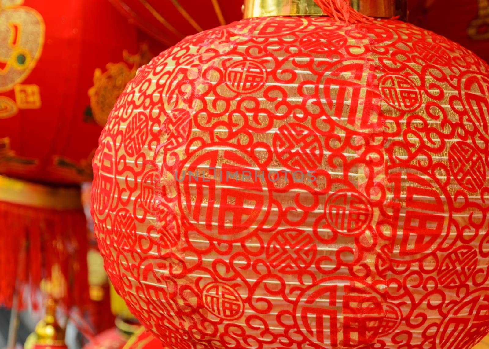 Chinese red lantern (decoration for Chinese New Year Festival)