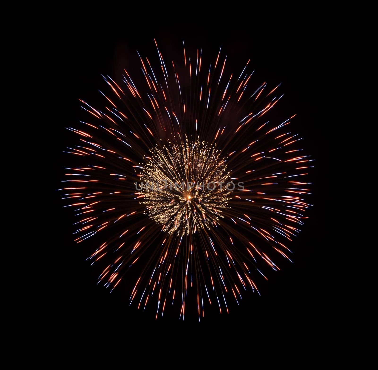 Colorful fireworks on night sky background