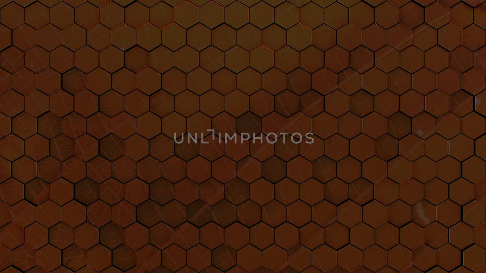 The 3d rendering colorful hexagon pattern with nice color