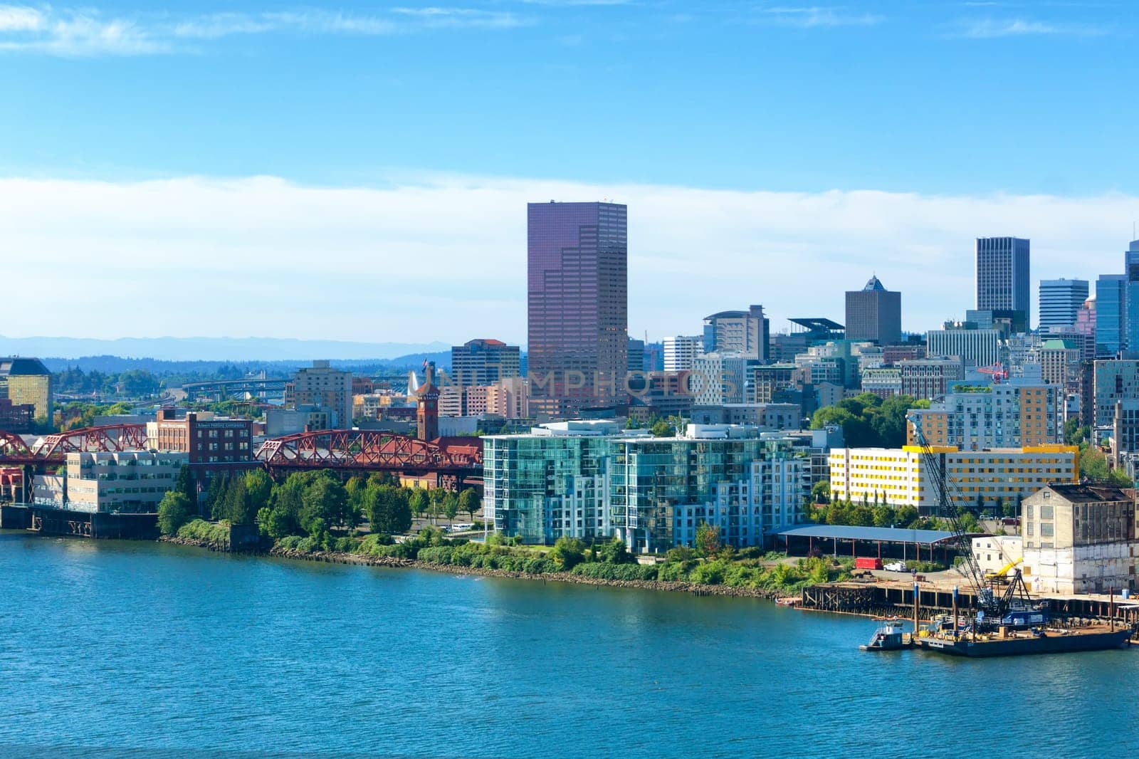 View of skyscrapers in downtown Portland, Oregon