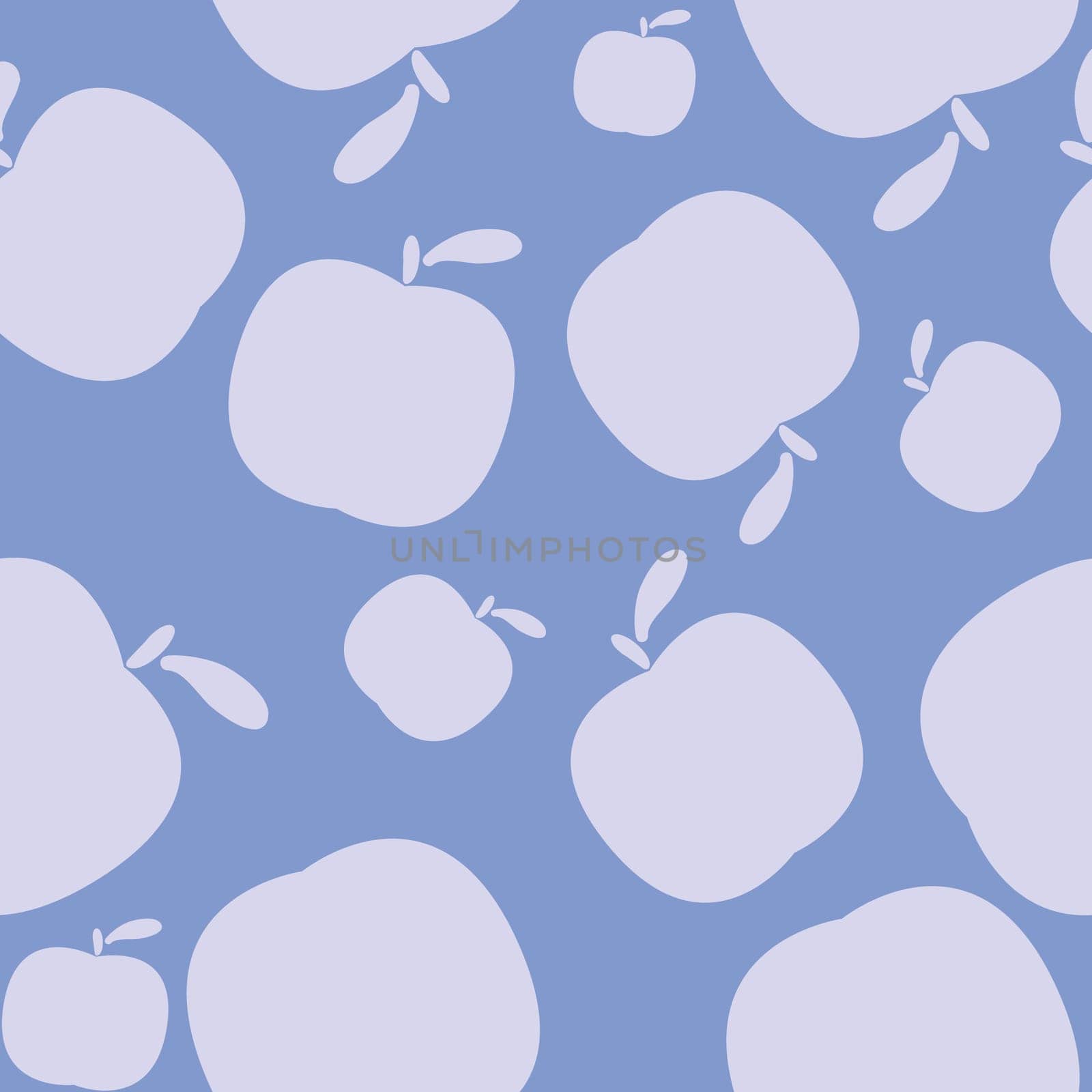 Seamless background pattern with apples. Vector illustration.