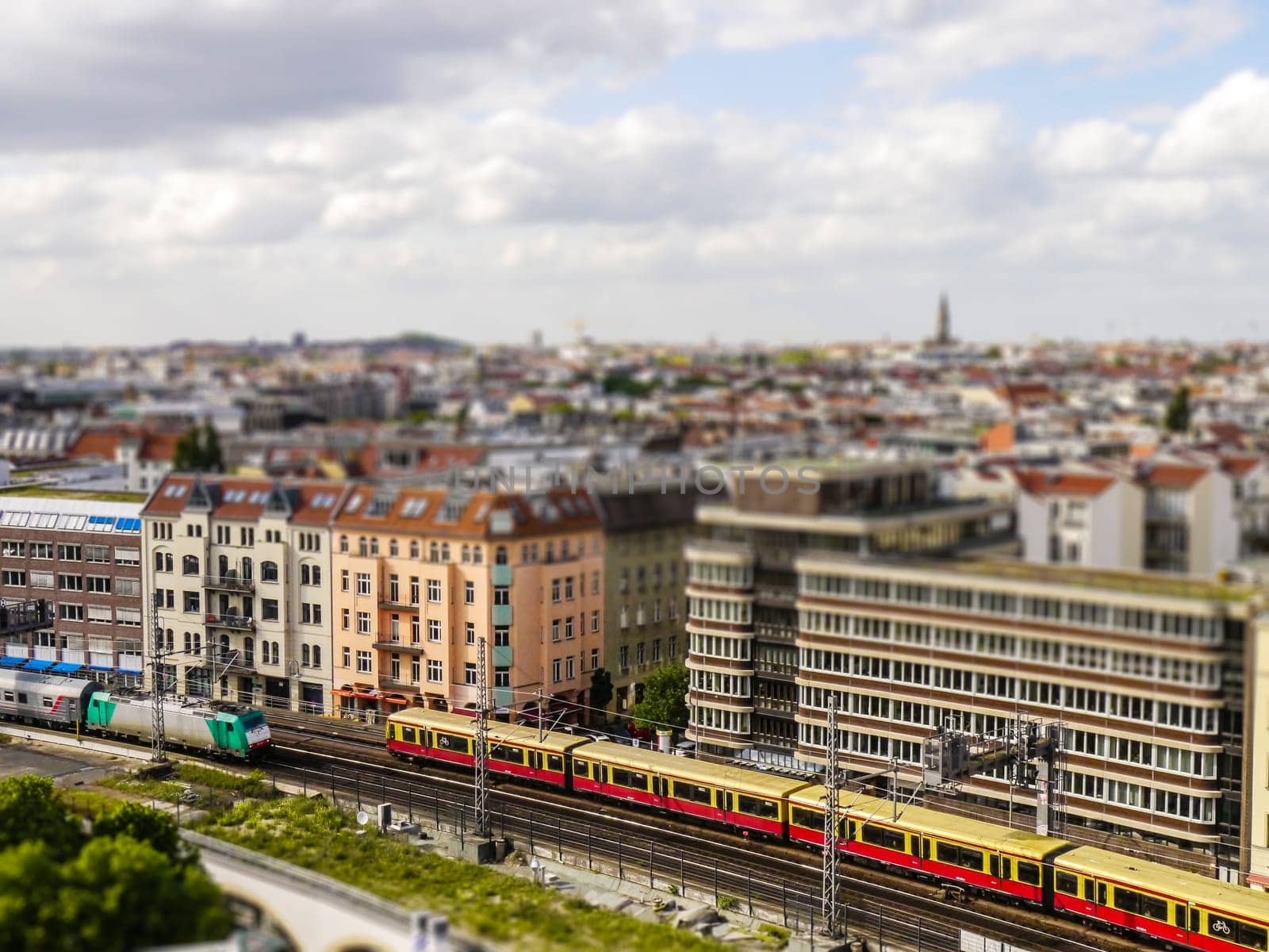 tilt-shift berlin view on sbahn