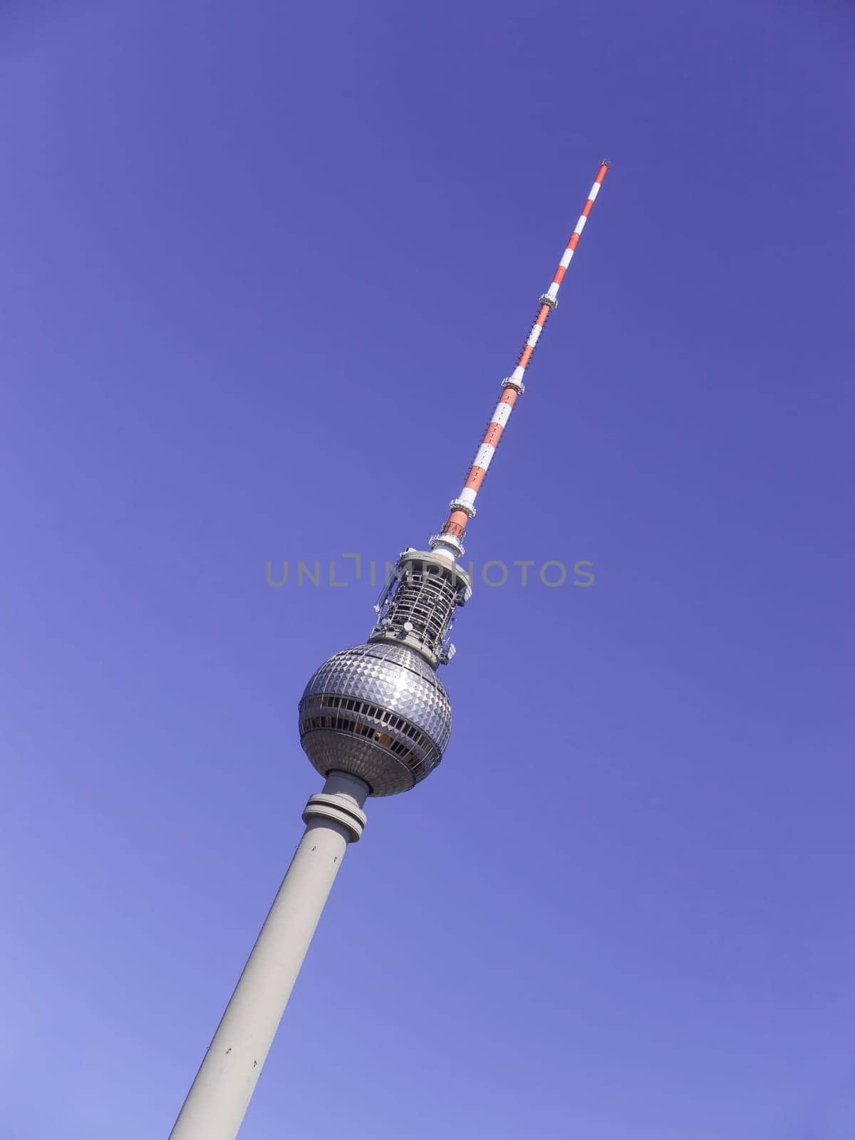 tv tower berlin with blue violet sky