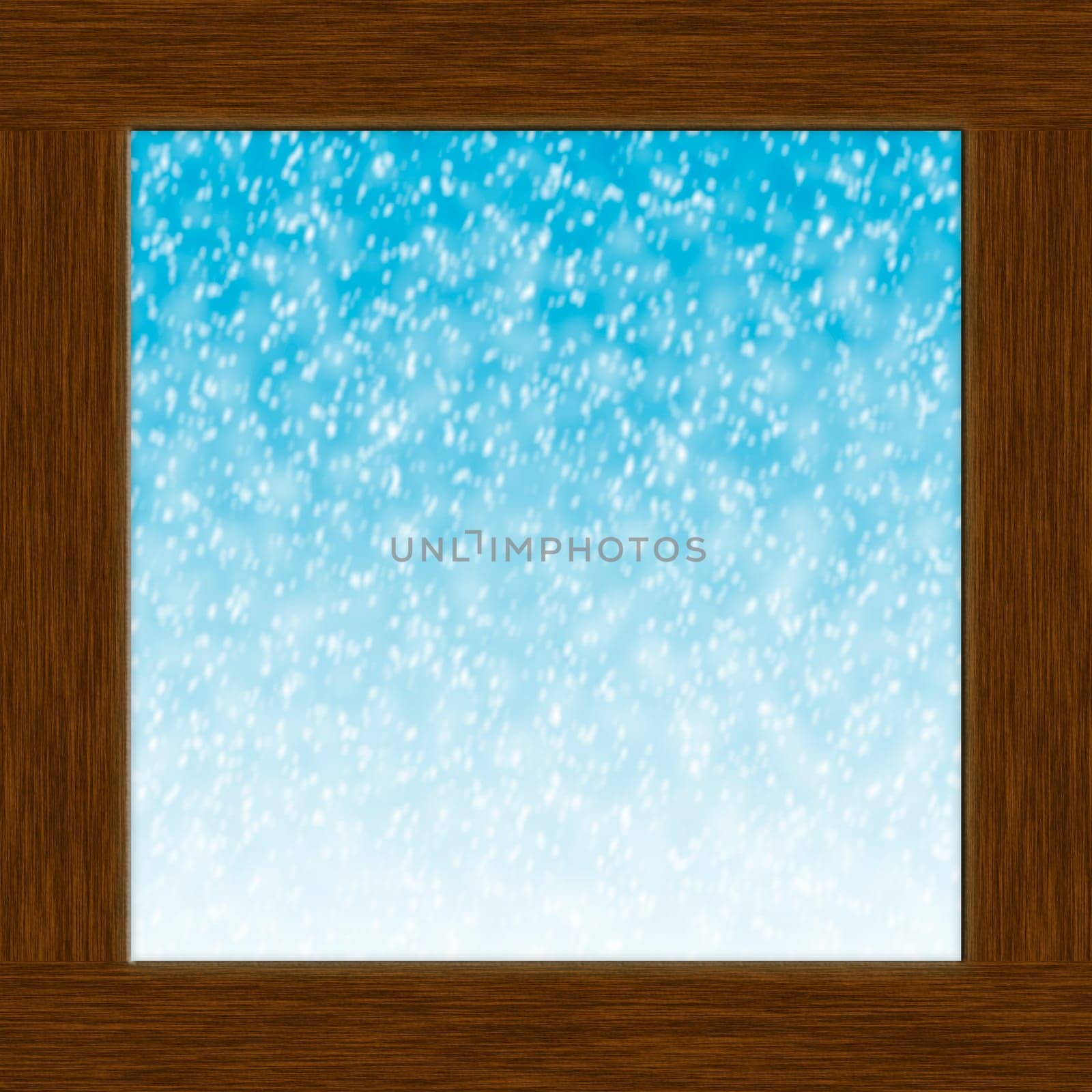 frame of timbers with snow background