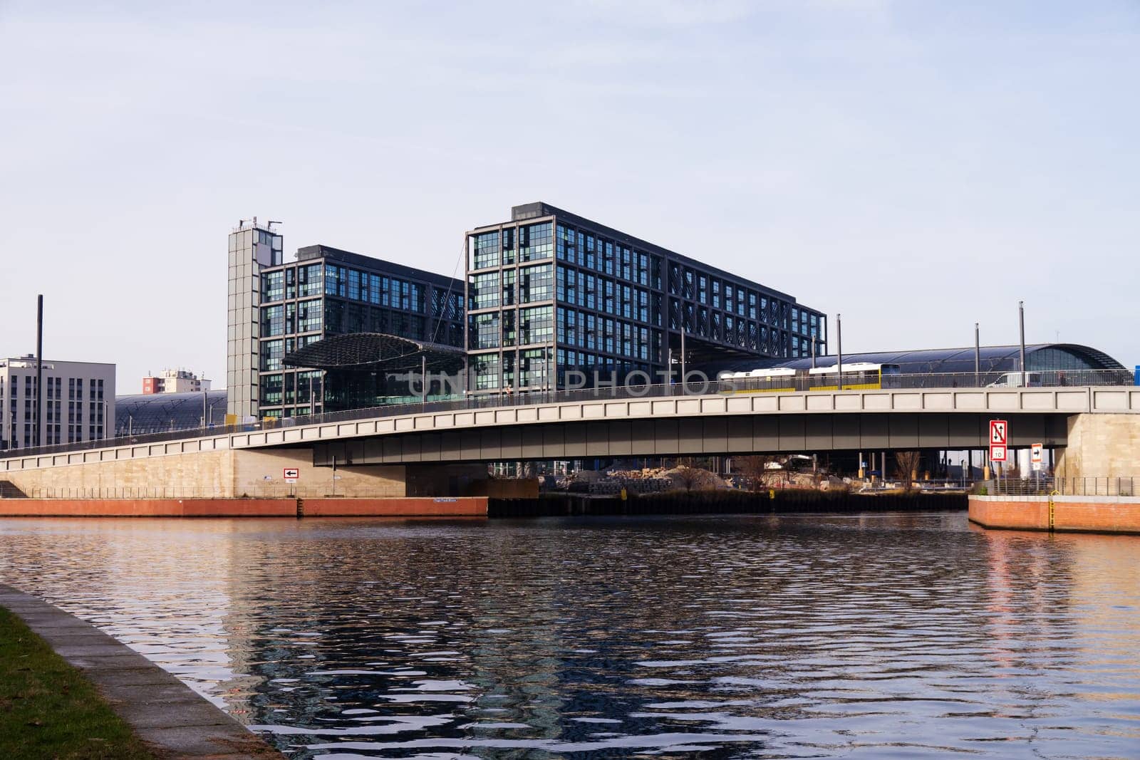 central station and spree in berlin