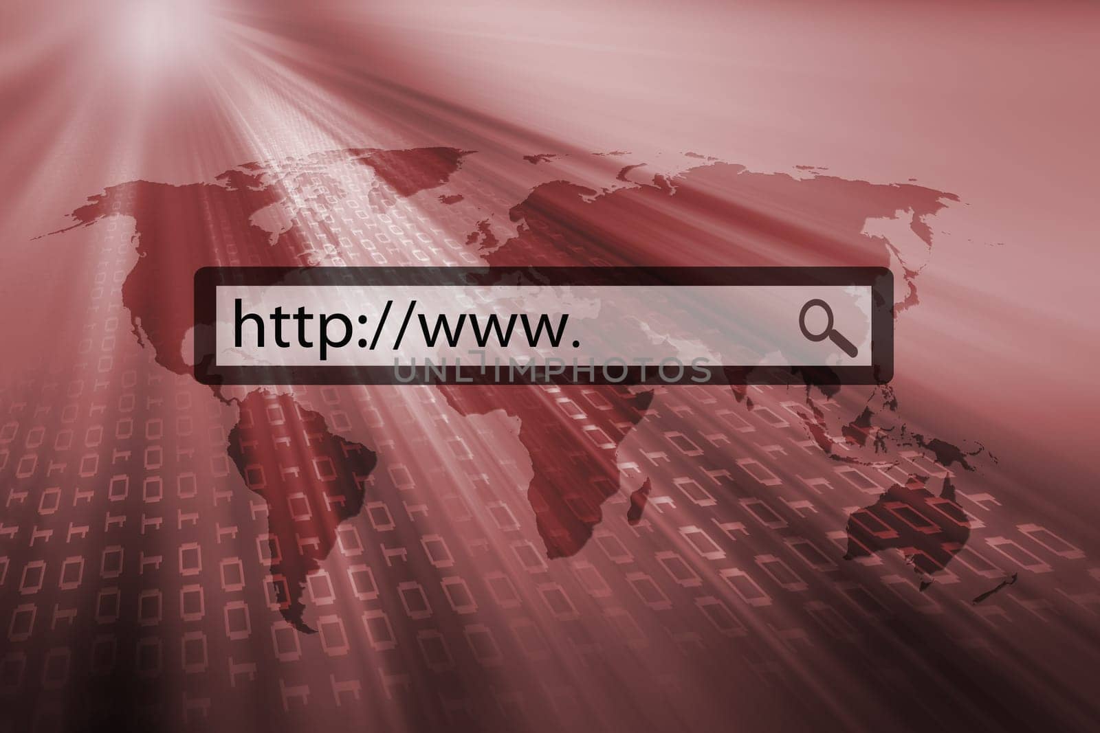 http://www. in the search bar of a browser (red brown background)