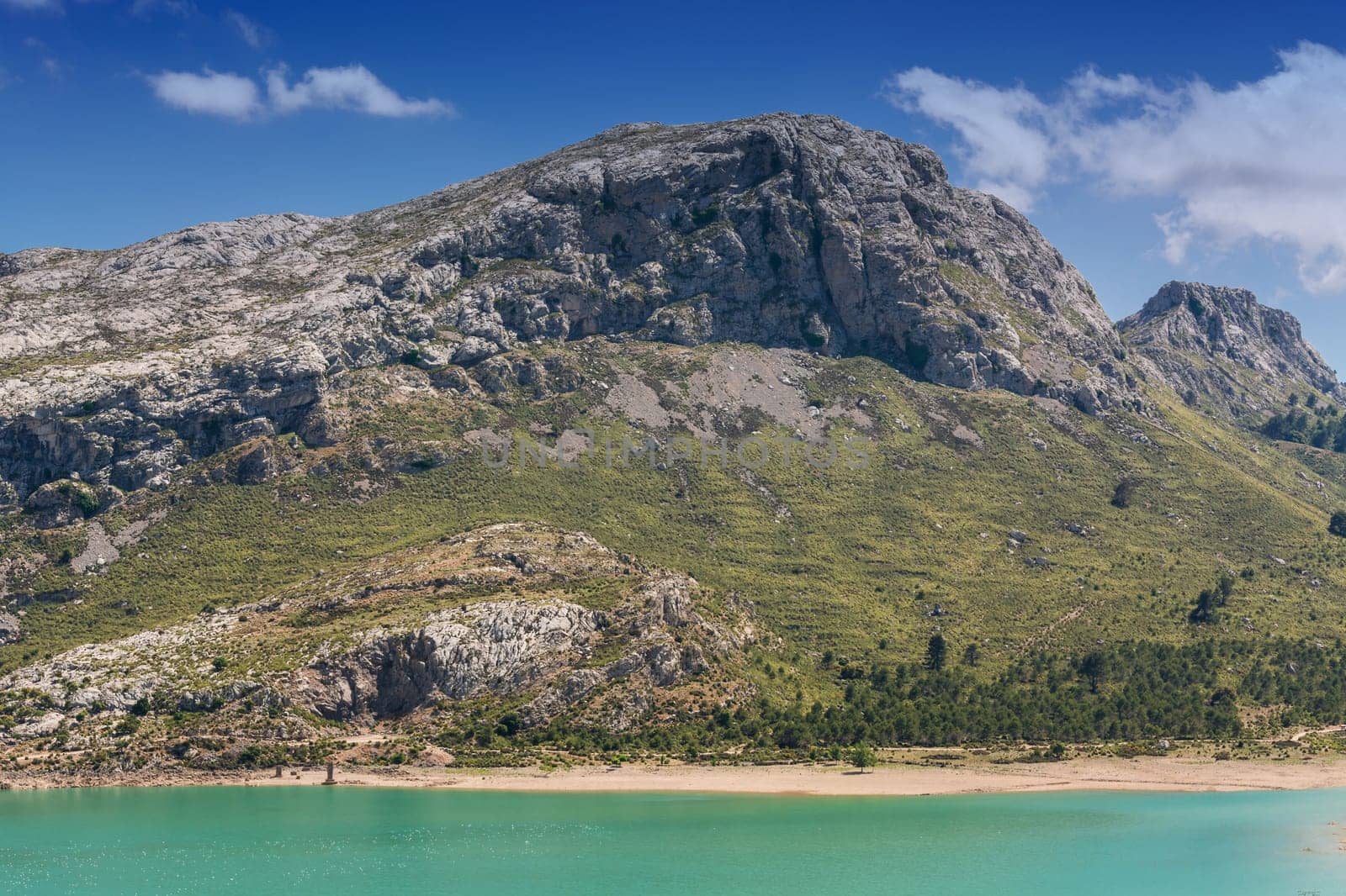 The artificial Cuber reservoir in the Sierra de Tramuntana,Mallorca,Spain.
