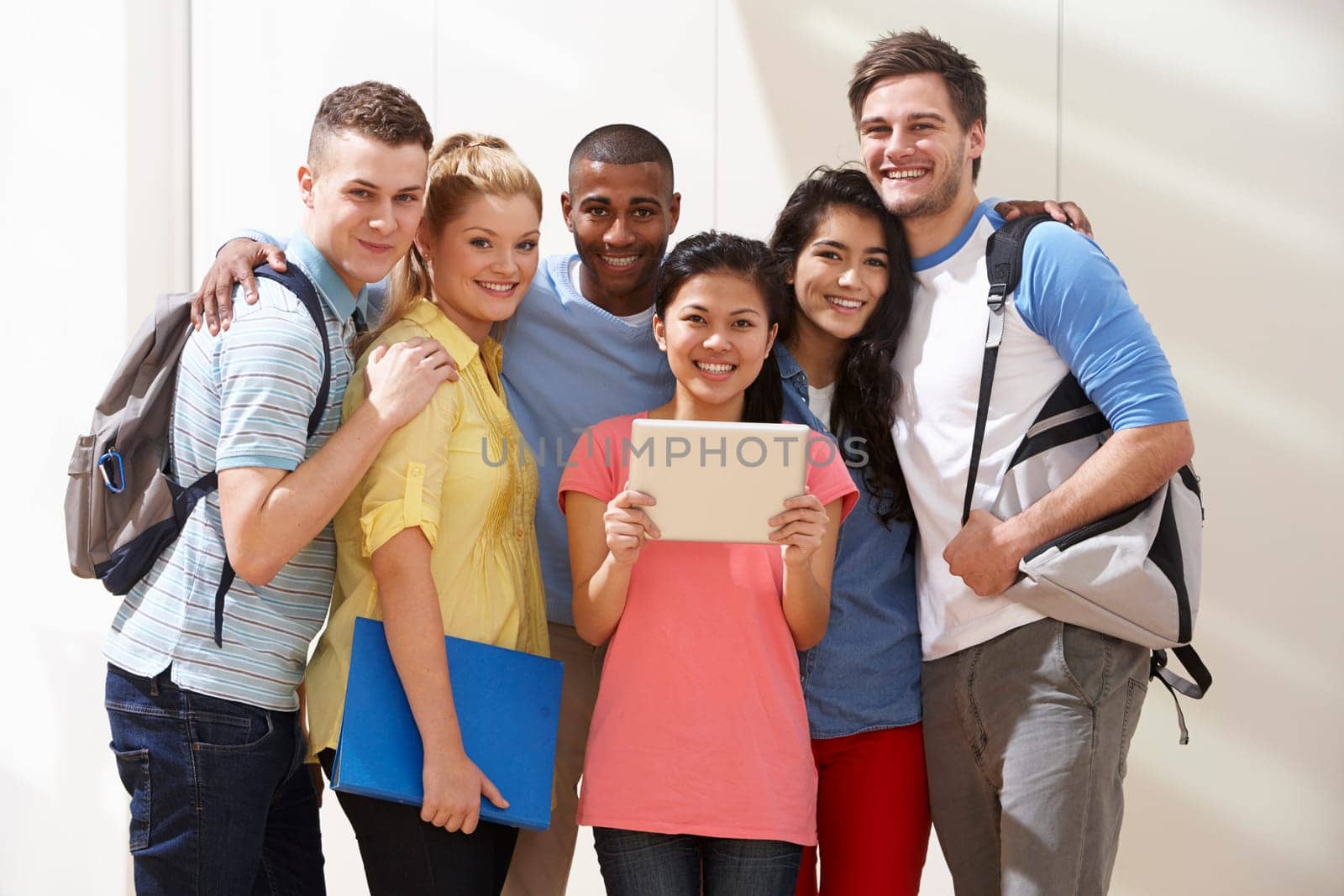 Portrait Of Multi-Ethnic Group Of Students In Classroom