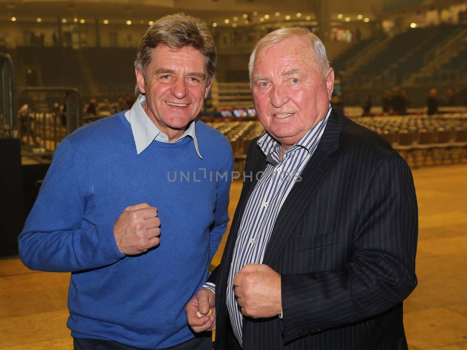 Georg Bramowski and Ulli Wegner (both Team Sauerland) as guests of honour at the SES BoxIng Gala on 12.11.16 in the GETEC Arena Magdeburg