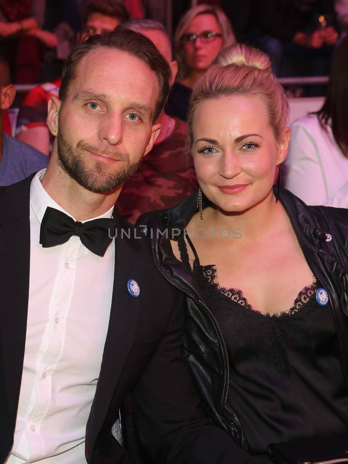 Canoe Olympic Champion 2008 Andreas Ihle (SC Magdeburg) with girlfriend Marie Guests of Honour at the SES Boxing Gala on 12.11.2016 in the GETEC Arena Magdeburg