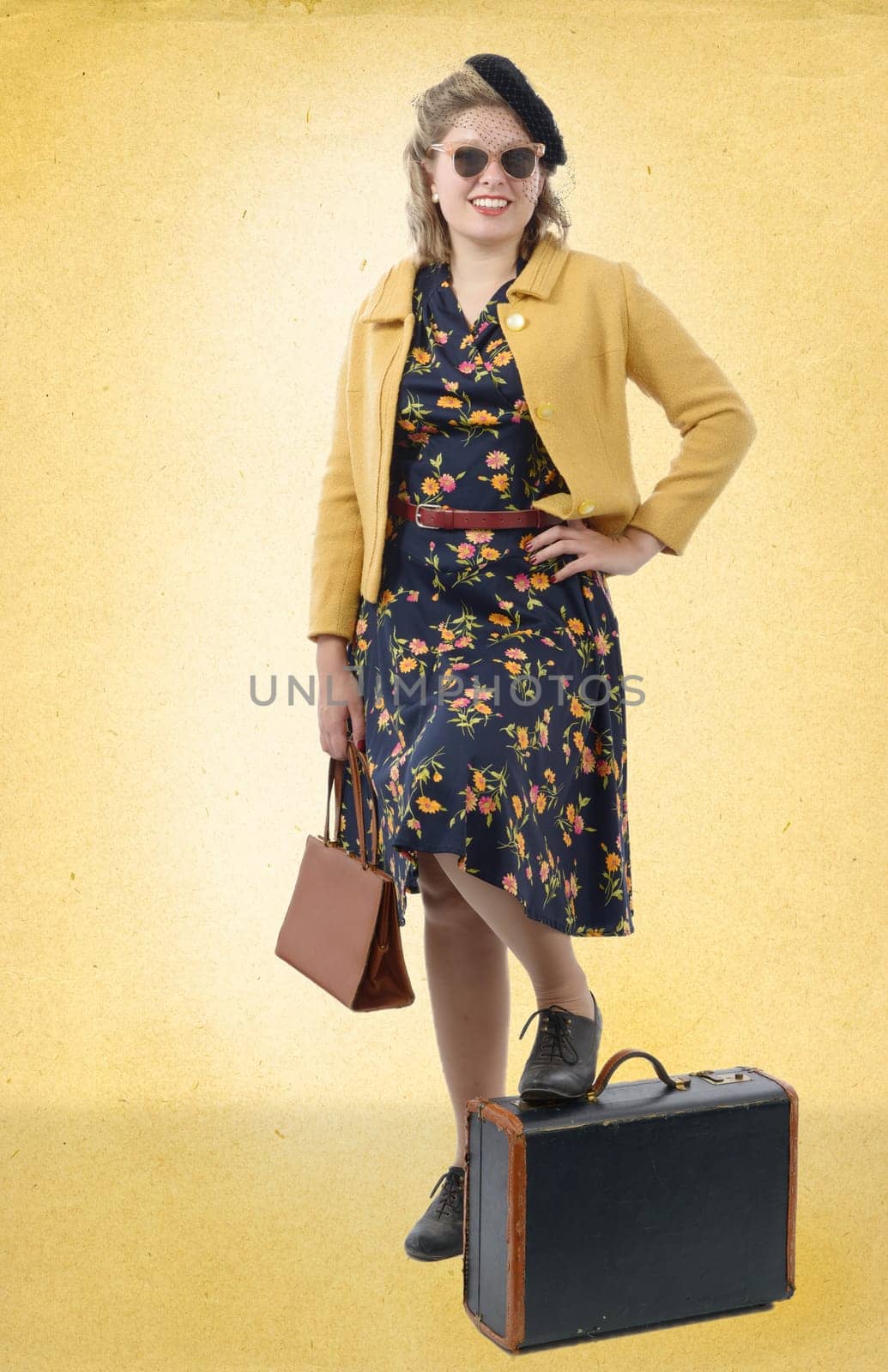 pretty young woman with clothes 1940