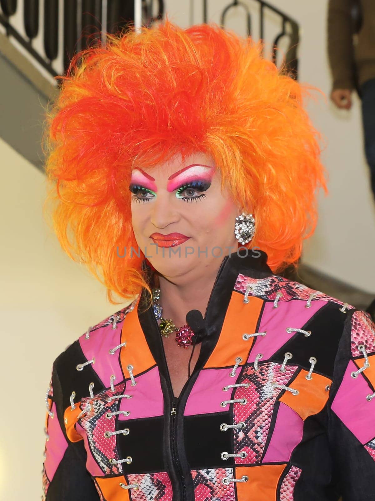 Travesty artist Olivia Jones during a reading from her book -No fear in Andersrum- in Magdeburg in the state cafeteria of Saxony-Anhalt at the Bündnis 90 parliamentary group -The Greens