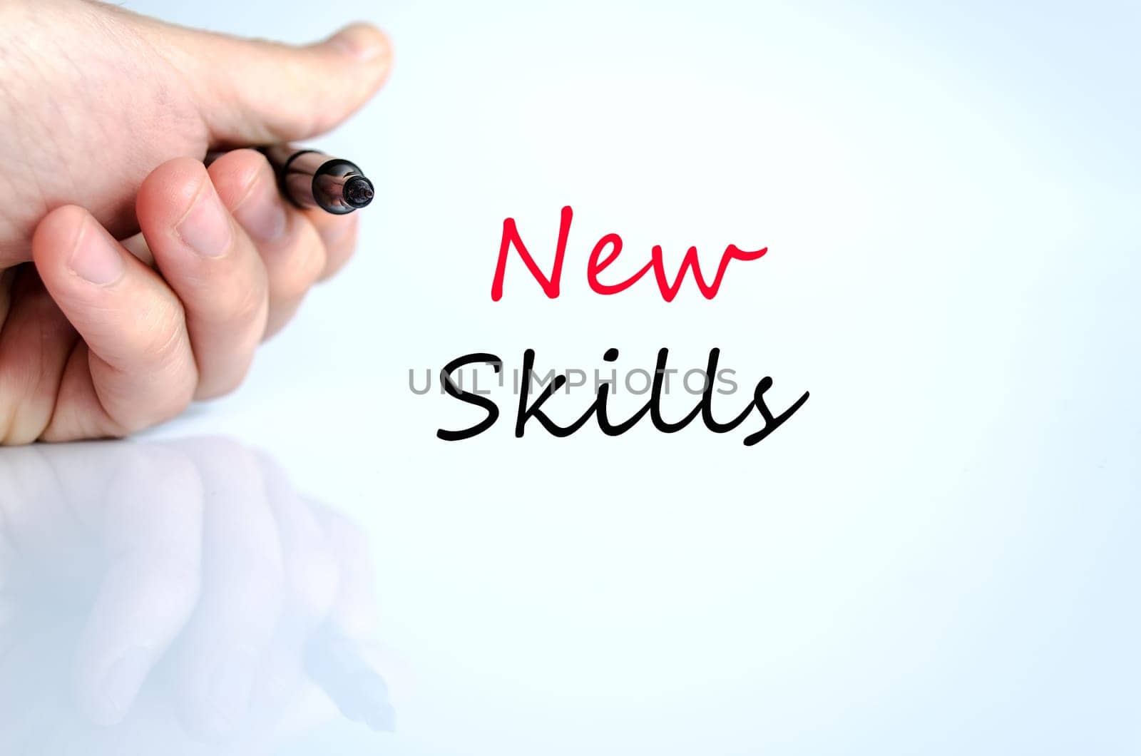 New skills text concept isolated over white background