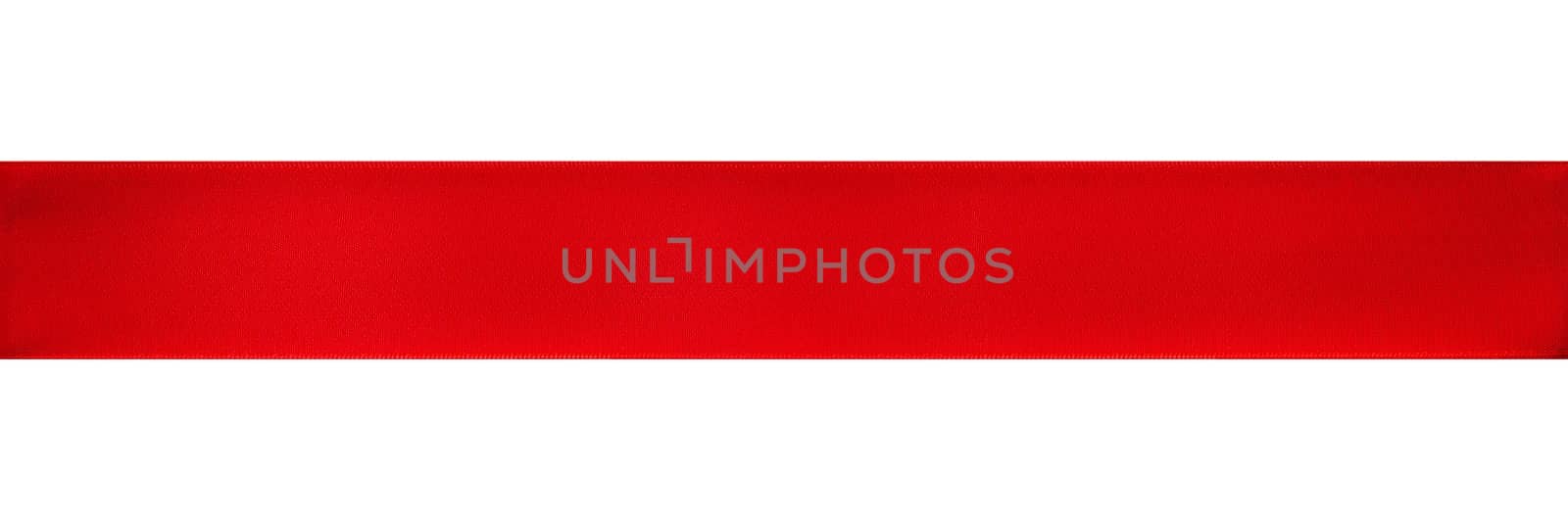 Red satin ribbon isolated on white