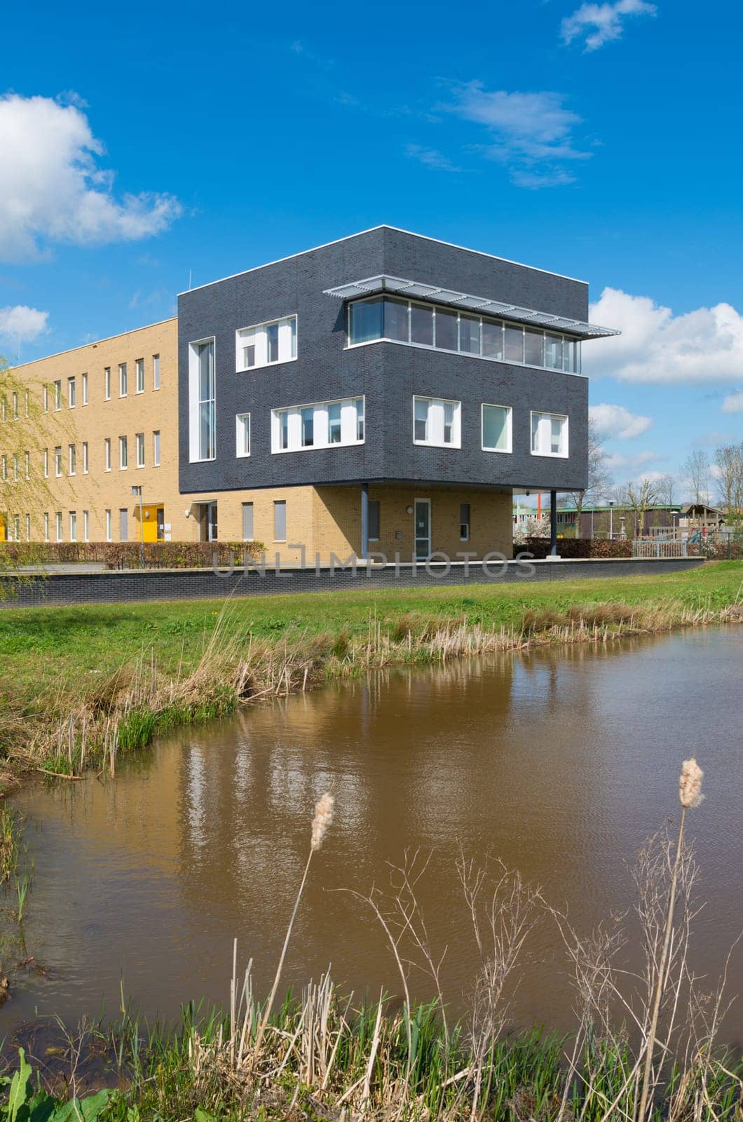 exterior of a modern office building in the netherlands