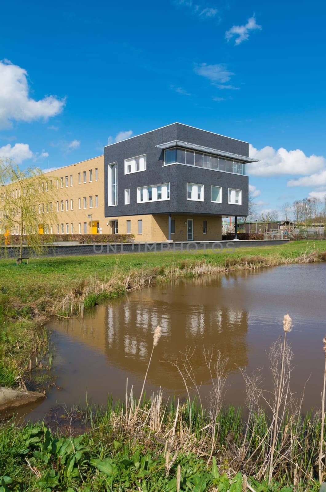 exterior of a modern office building in the netherlands