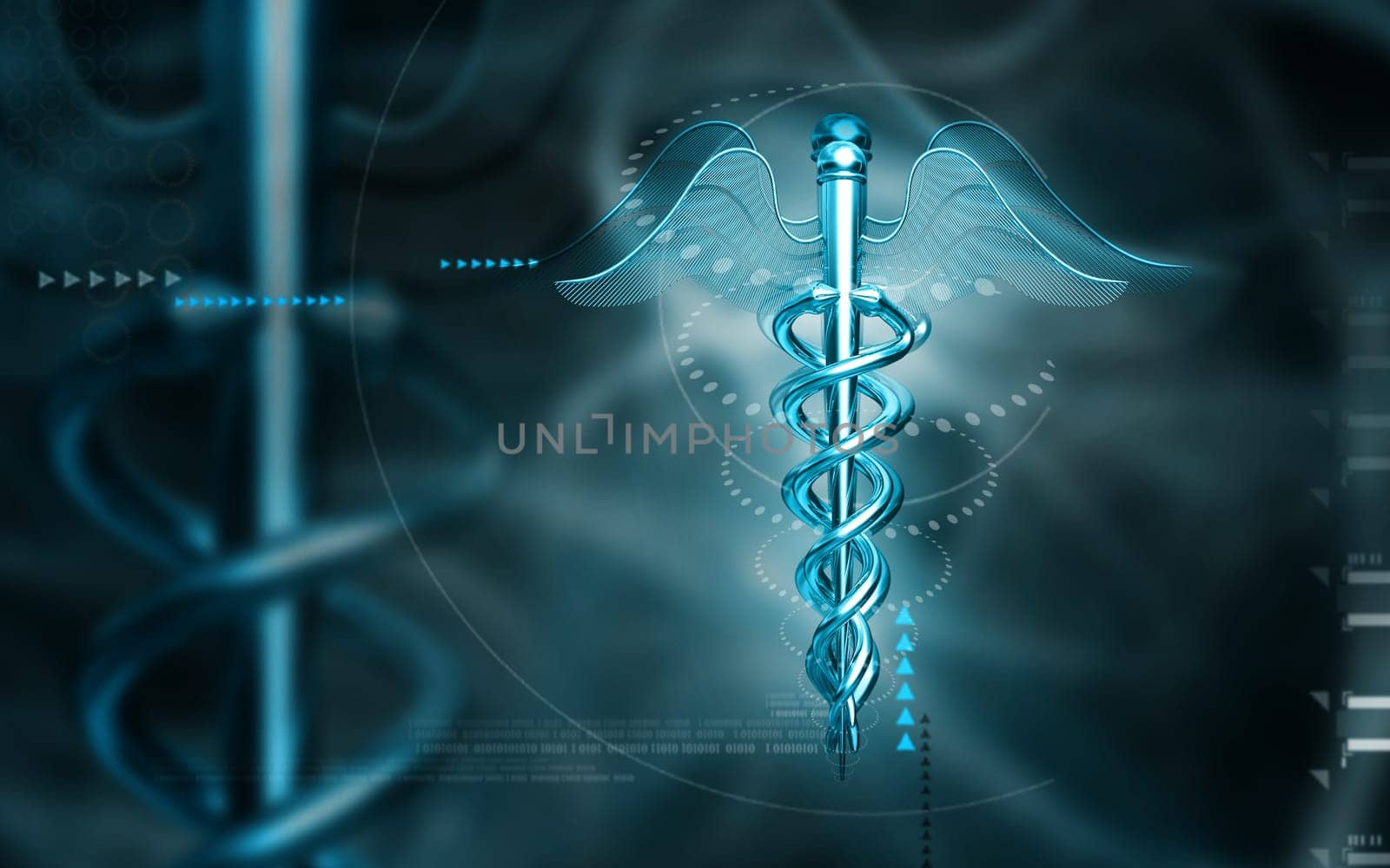Digital illustration of Medical symbol in colour background