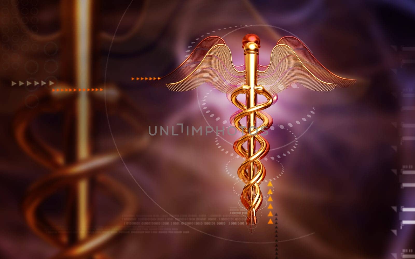Digital illustration of Medical symbol in colour background